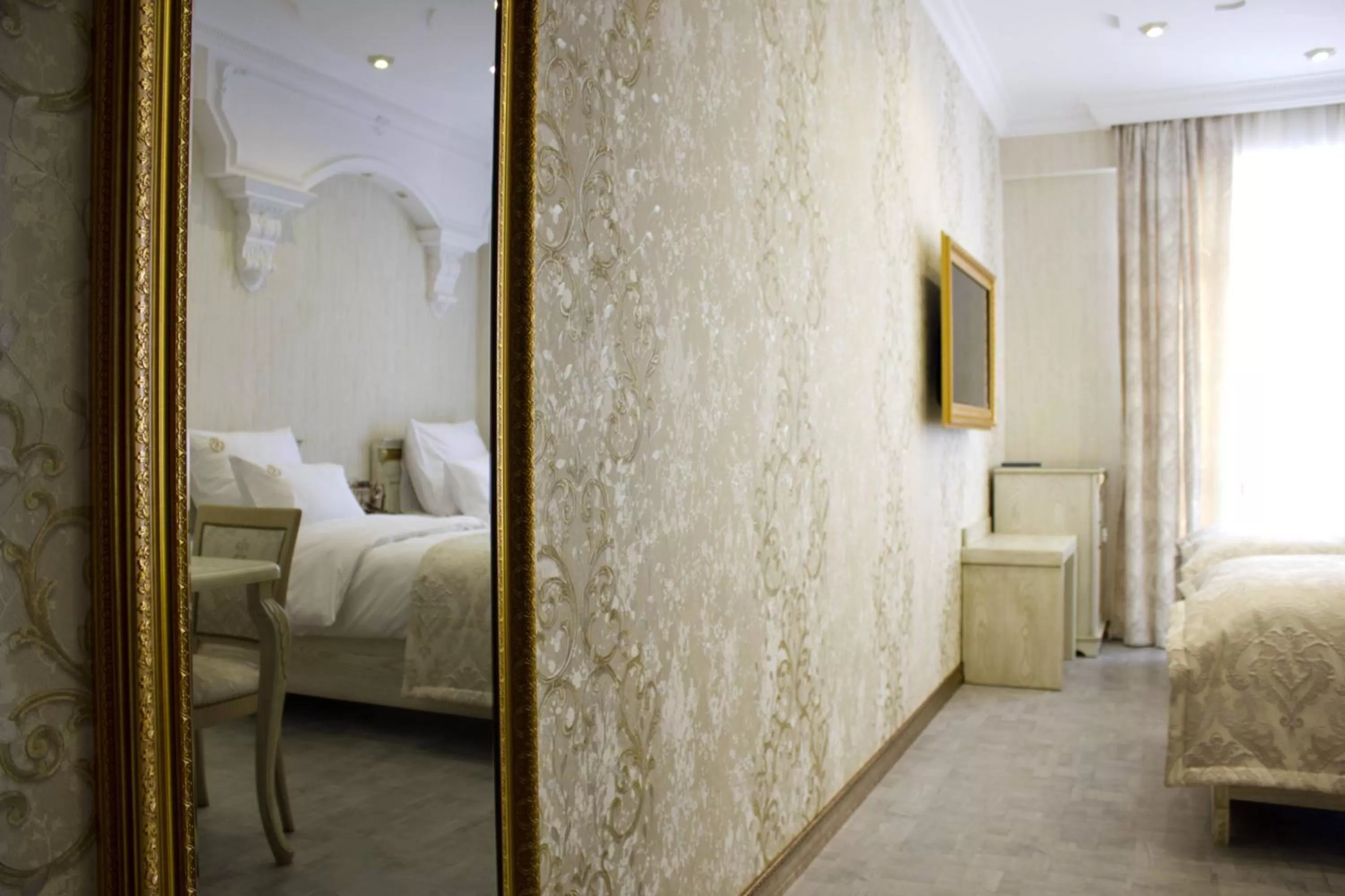 Decorative detail, Bed in Neapol Boutique Hotel