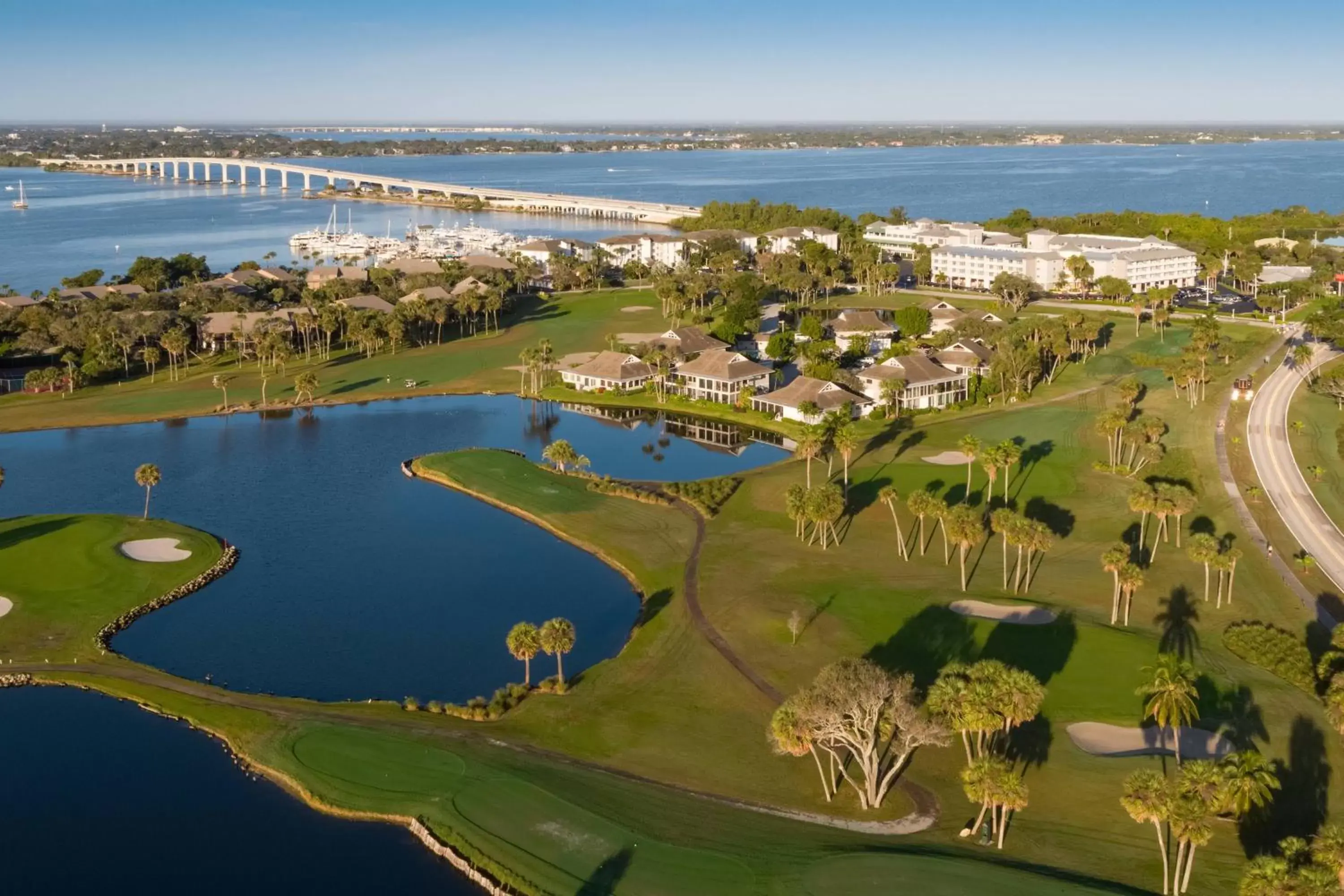 Golfcourse, Bird's-eye View in Marriott Hutchinson Island Beach Resort, Golf & Marina