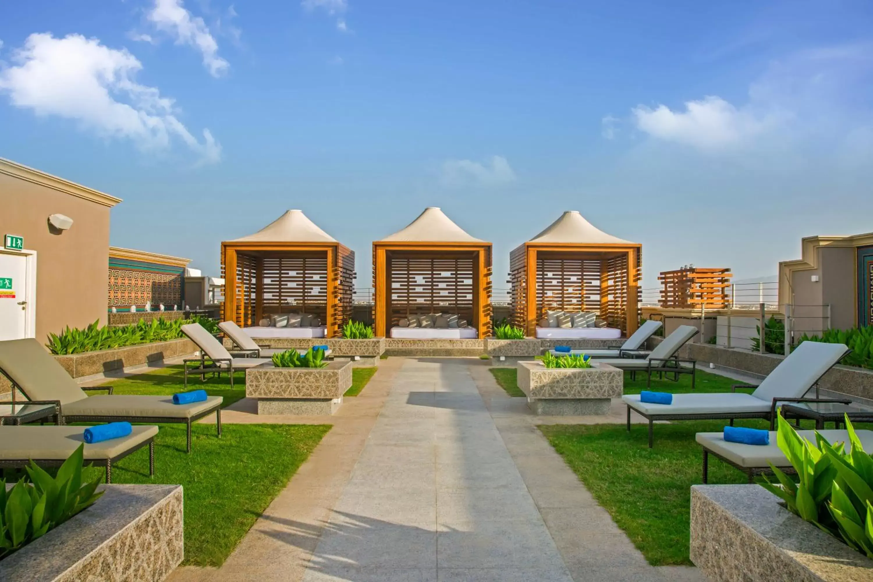 Balcony/Terrace, Swimming Pool in Ayla Grand Hotel