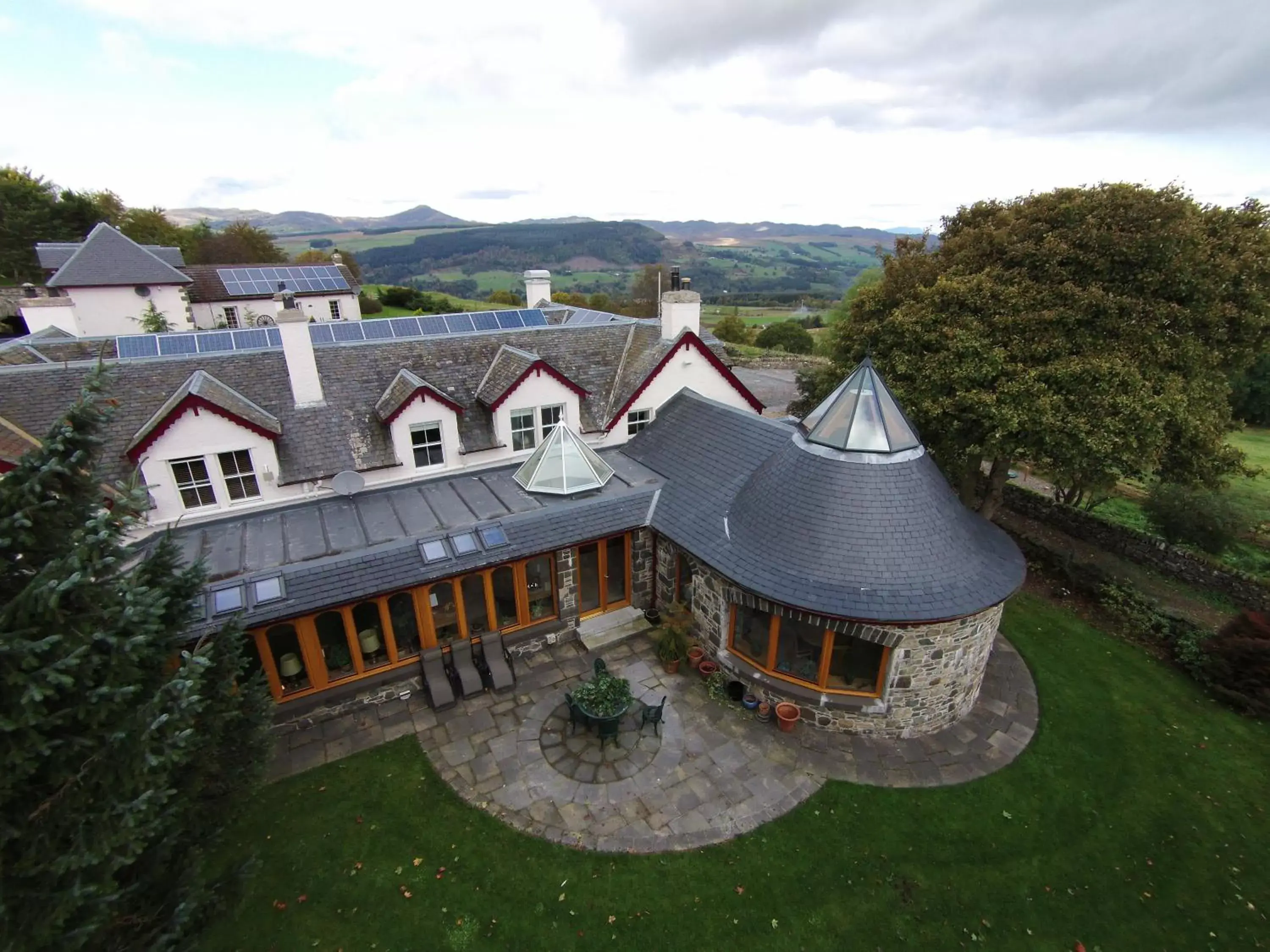 Facade/entrance, Bird's-eye View in Errichel House and Cottages