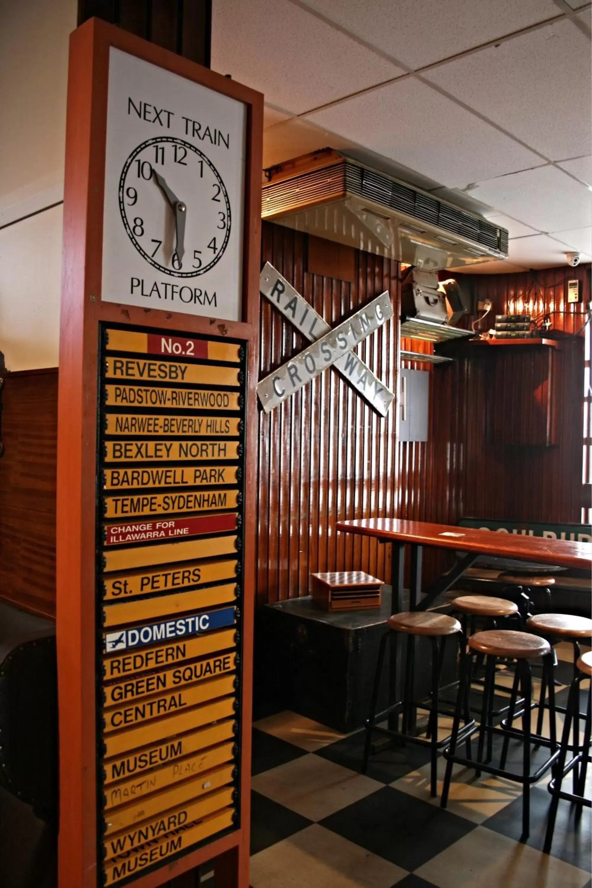 Decorative detail, Lounge/Bar in Southern Railway Hotel Goulburn