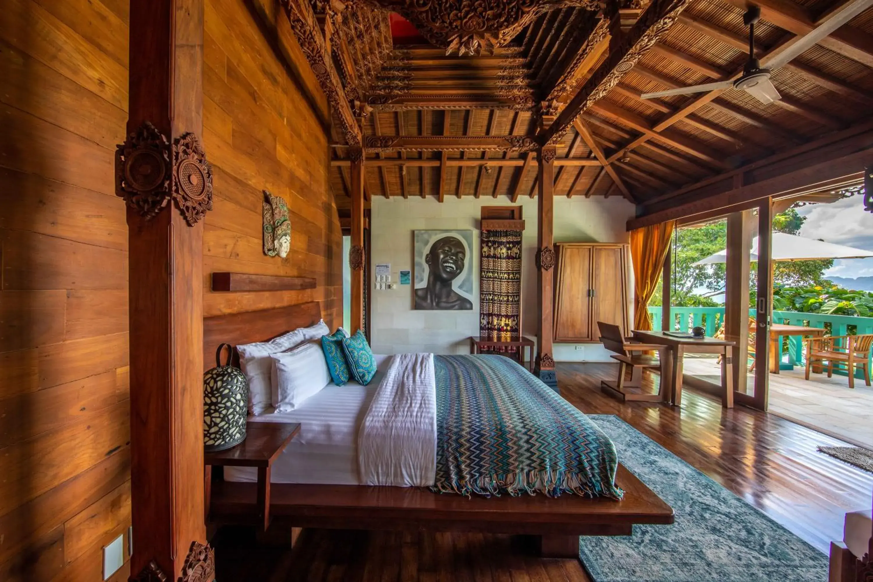 Bed in Karuna El Nido Villas