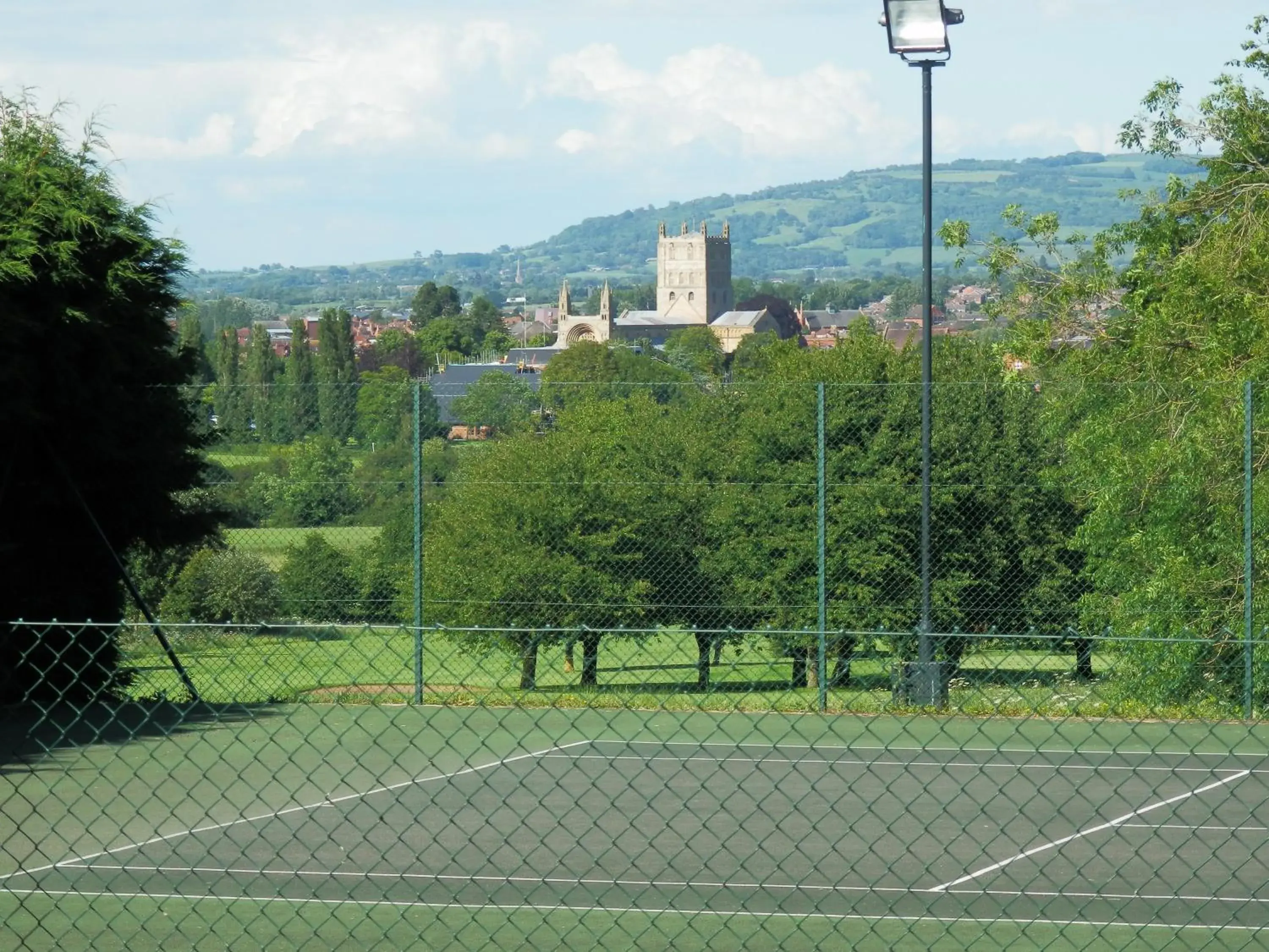Tennis court in Tewkesbury Park