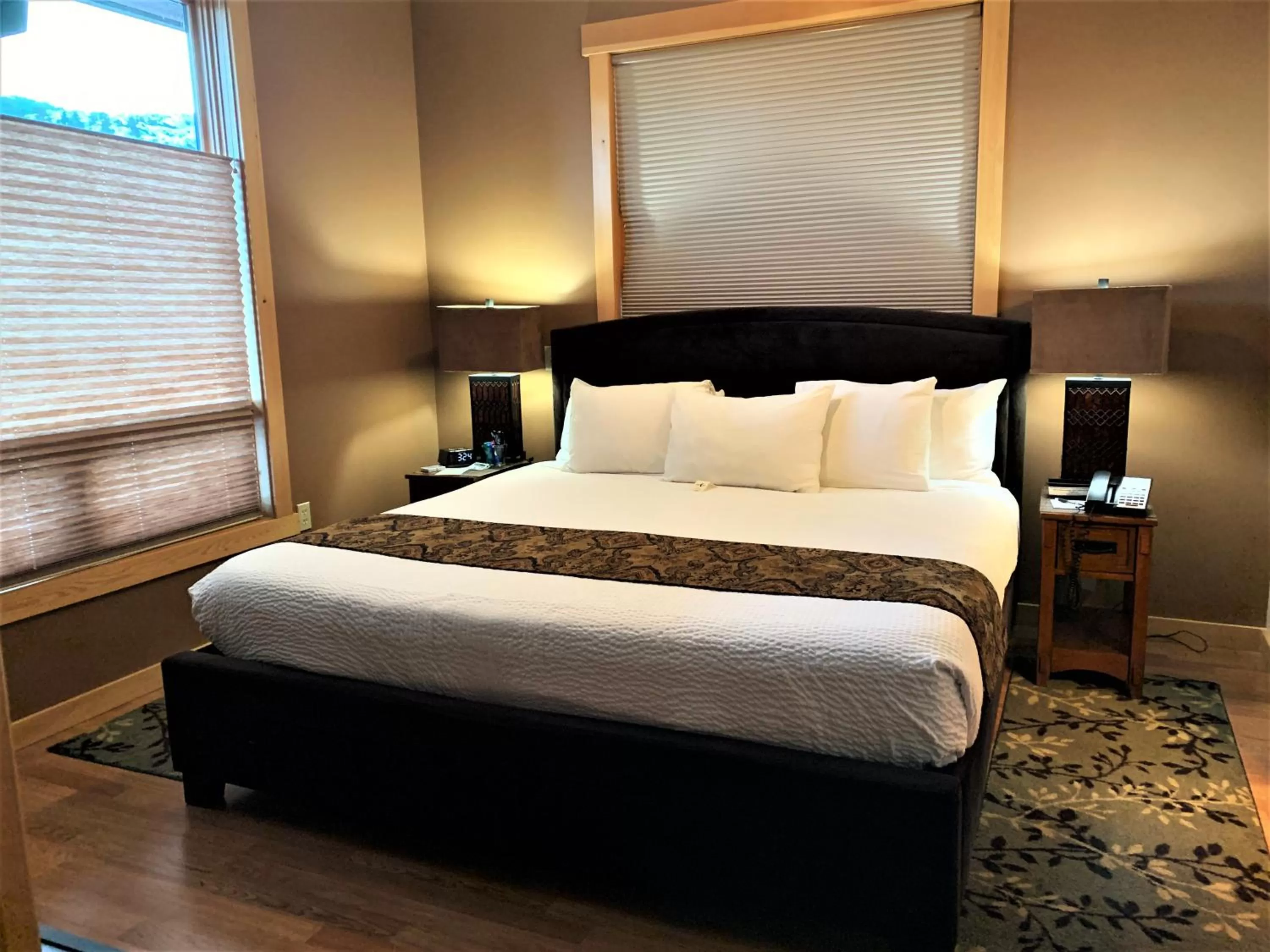 Bed in Twisp River Suites