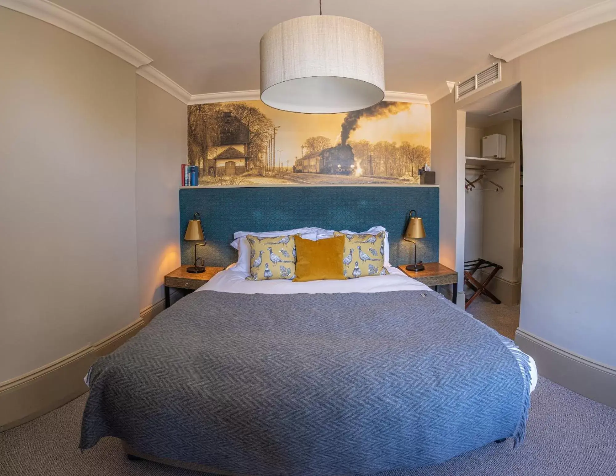 Bedroom, Bed in Harper's Steakhouse with Rooms, Haslemere