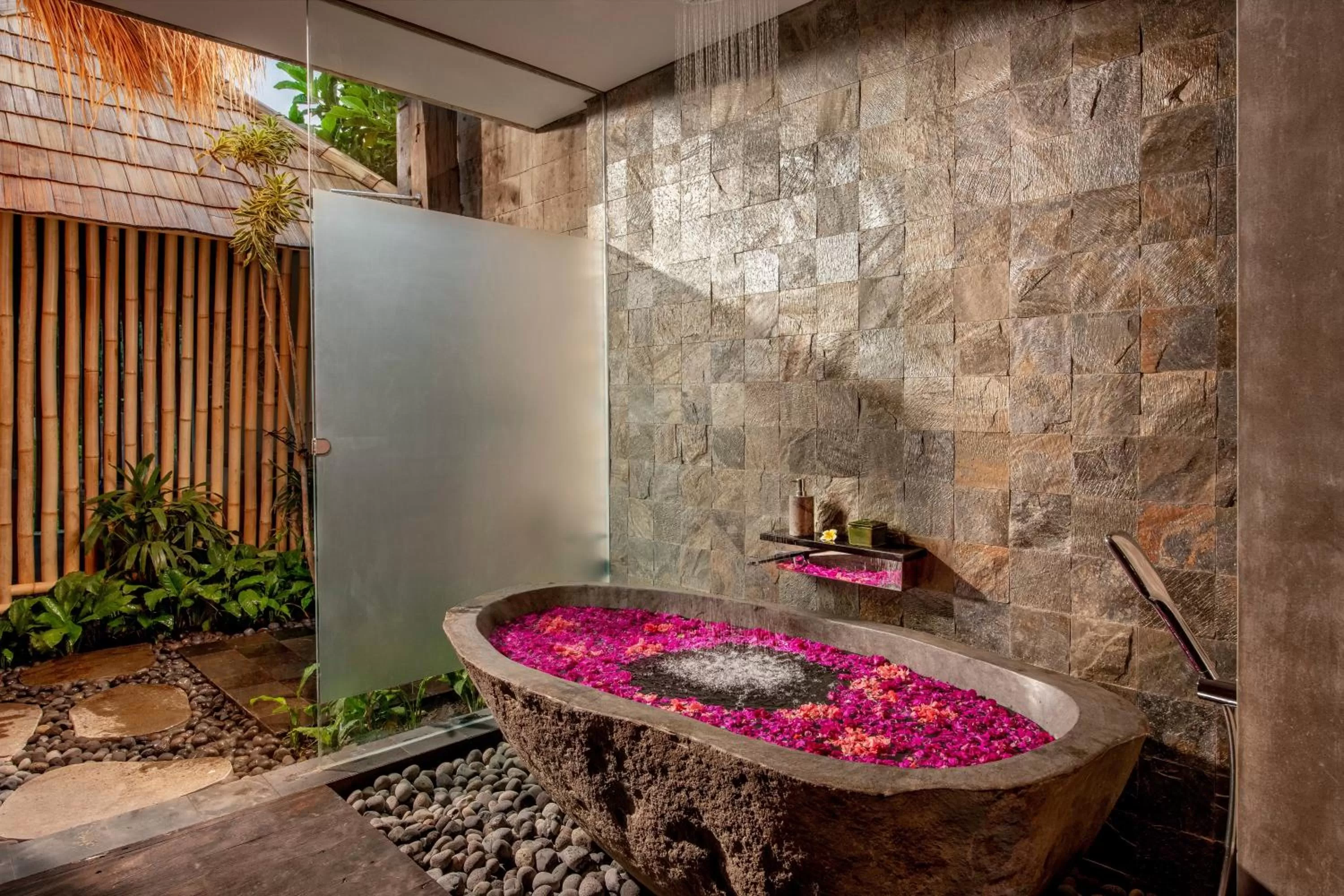Bathroom in Fivelements Retreat Bali, Ubud