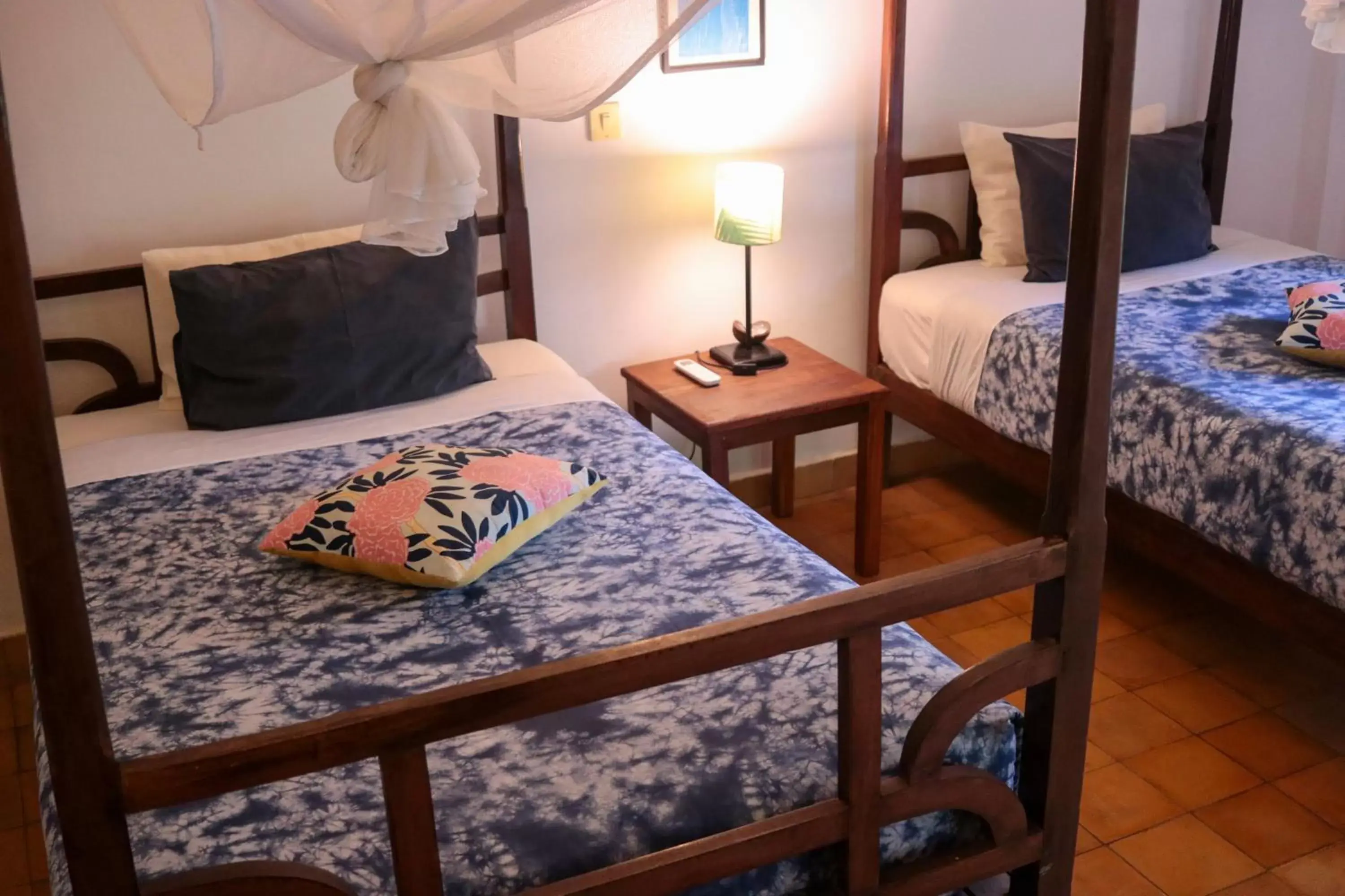 Bed in Sambor Village Hotel