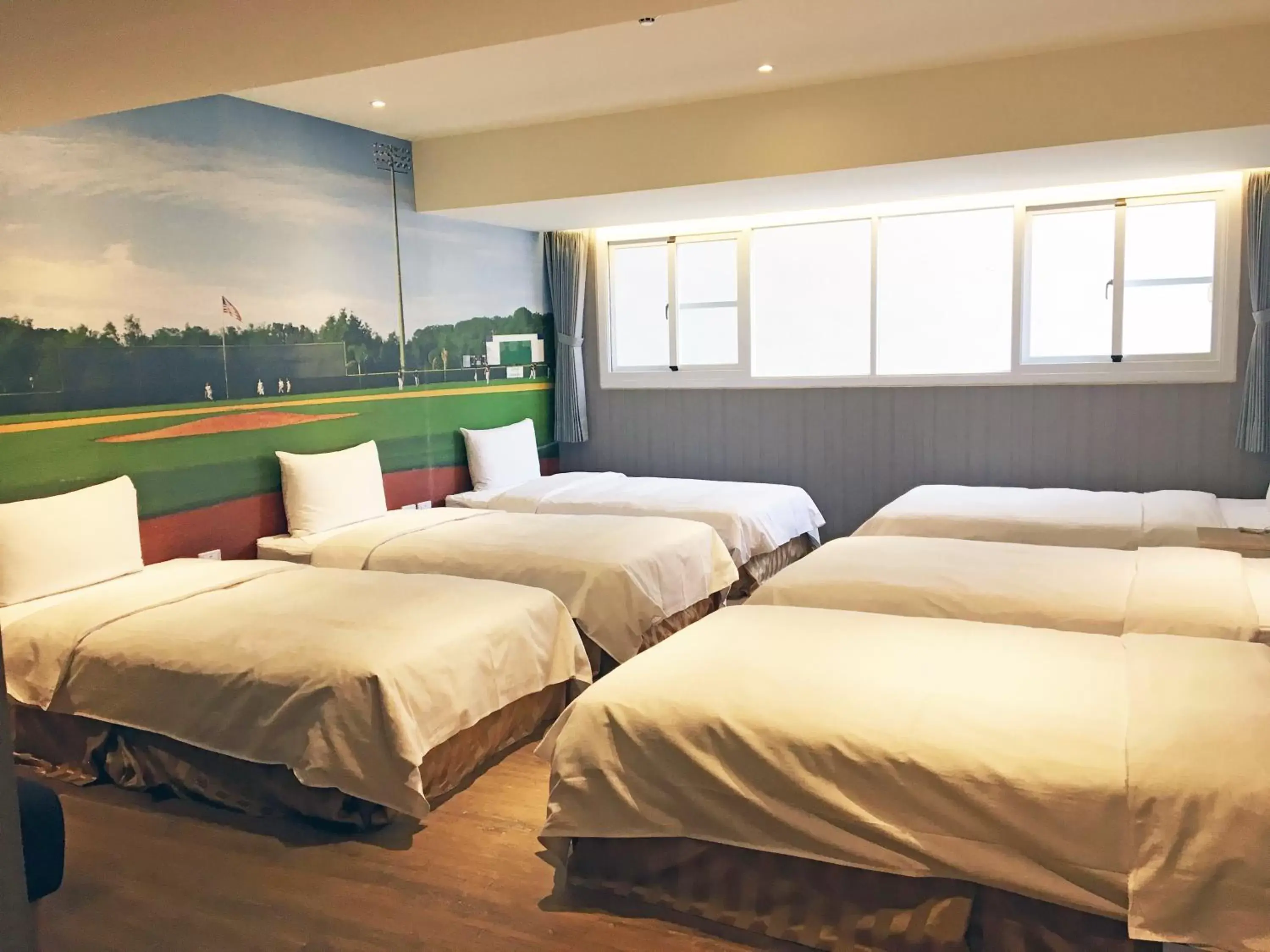 Bed in La Hotel-Baseball Theme Hall