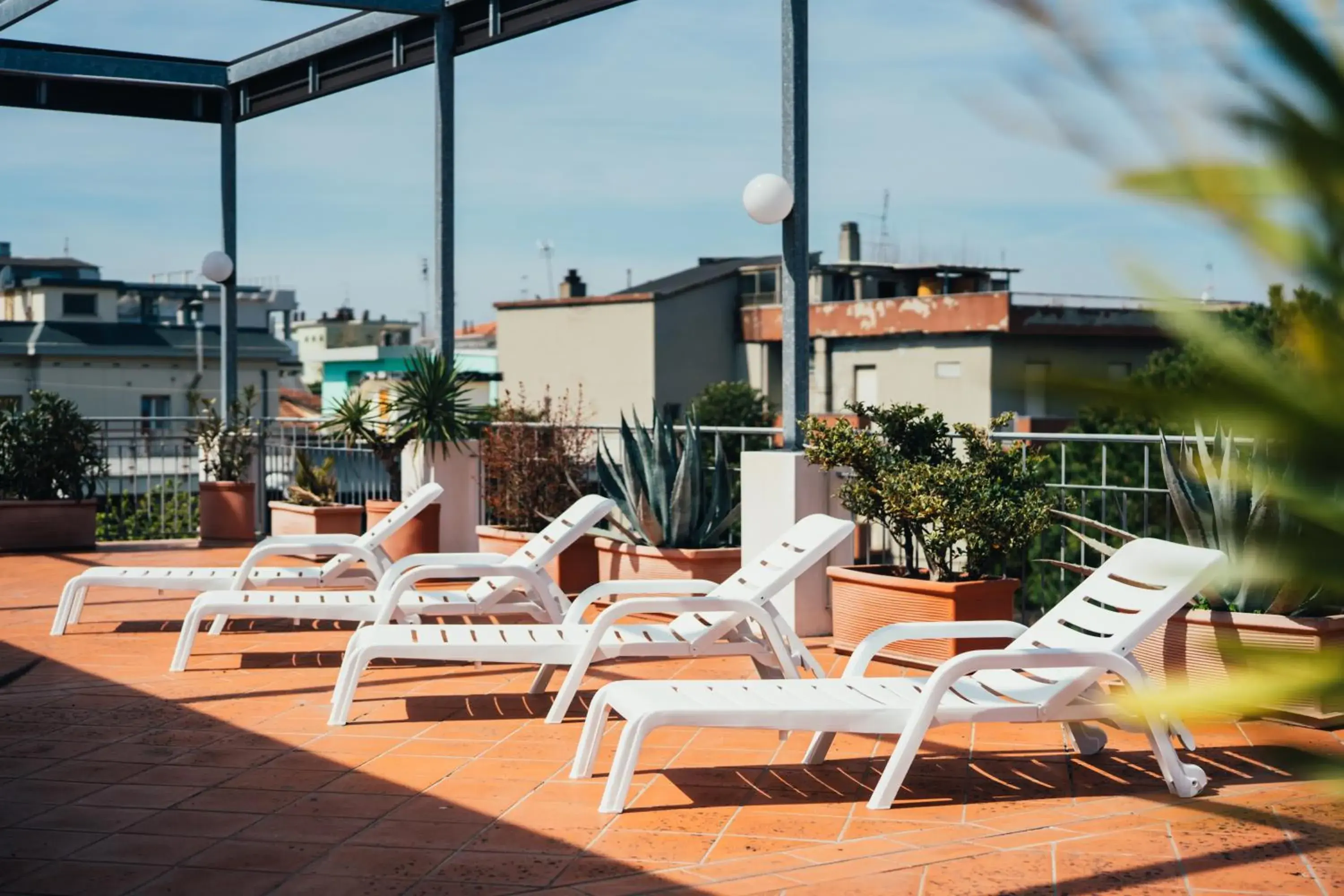 Balcony/Terrace, Swimming Pool in Hotel Arcangelo