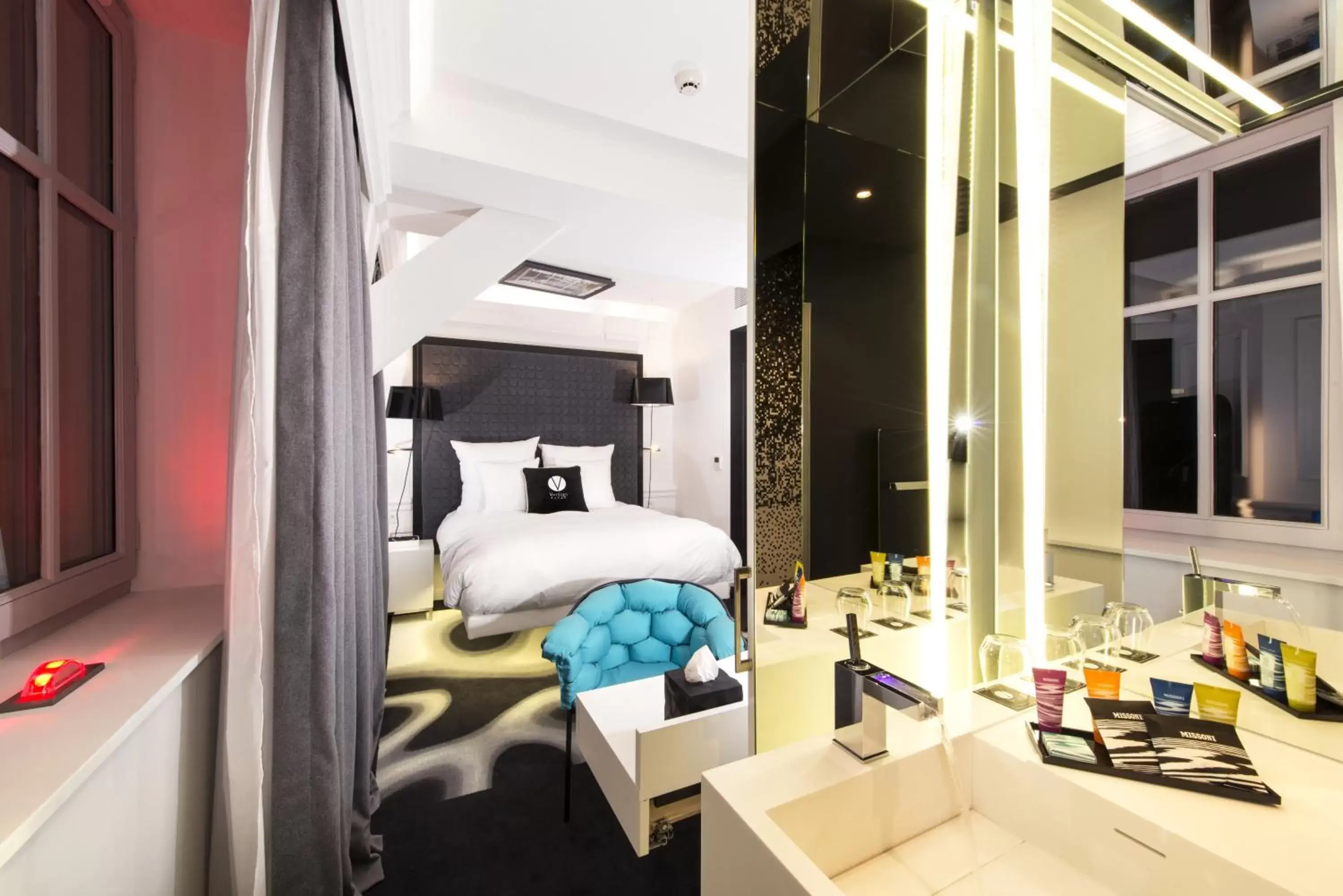 Bedroom in Vertigo Hotel, Dijon, a Member of Design Hotels Bedroom in Vertigo Hotel, Dijon, a Member of Design Hotels