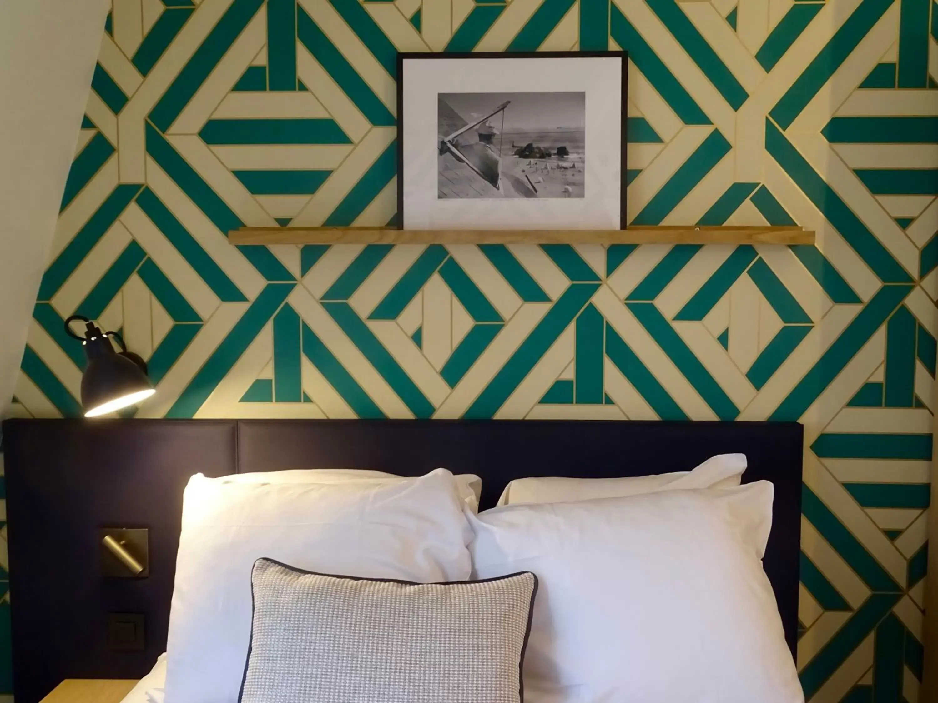 Decorative detail, Bed in Hotel De France Invalides