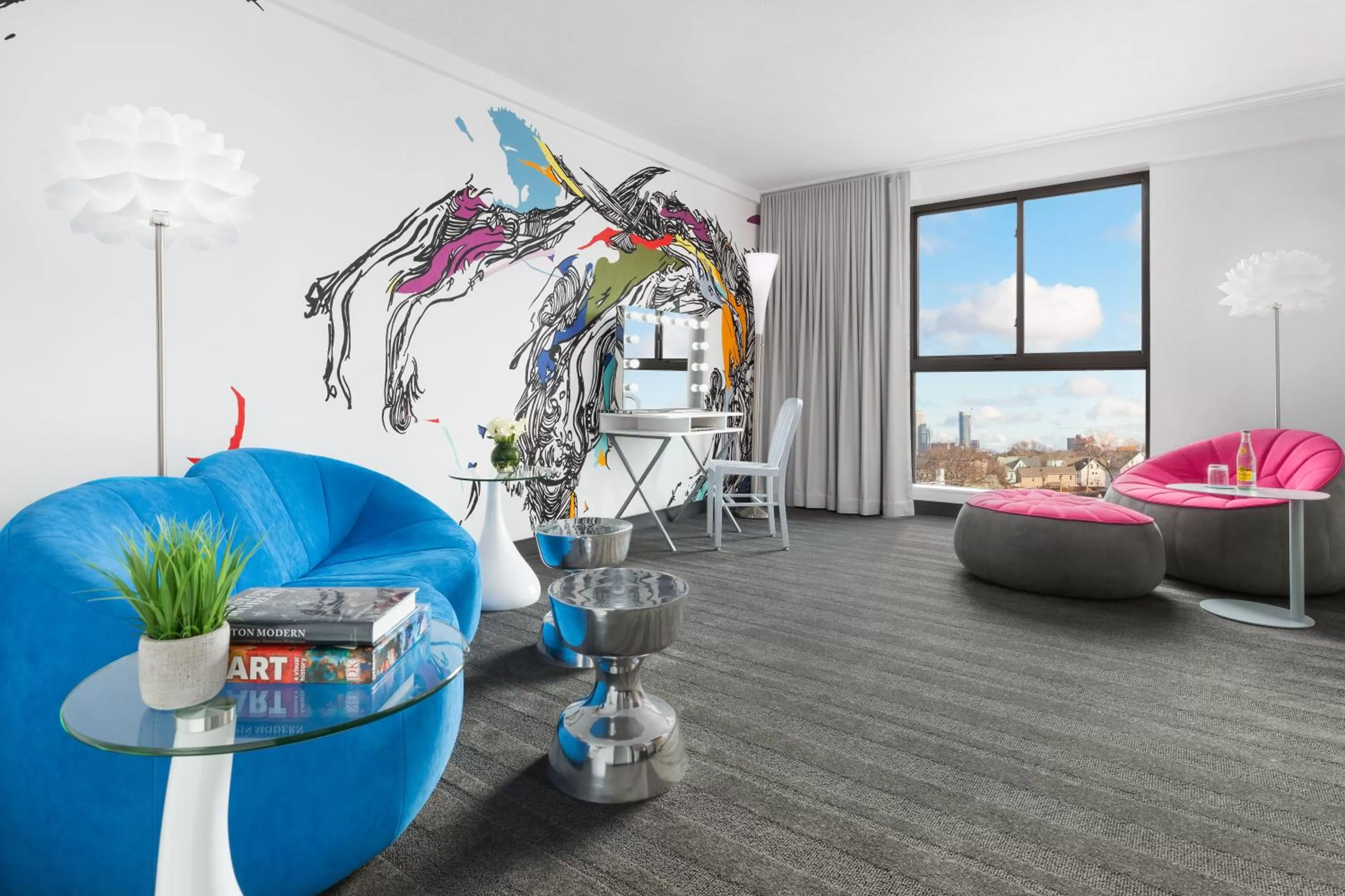 Living room in Studio Allston Hotel Boston