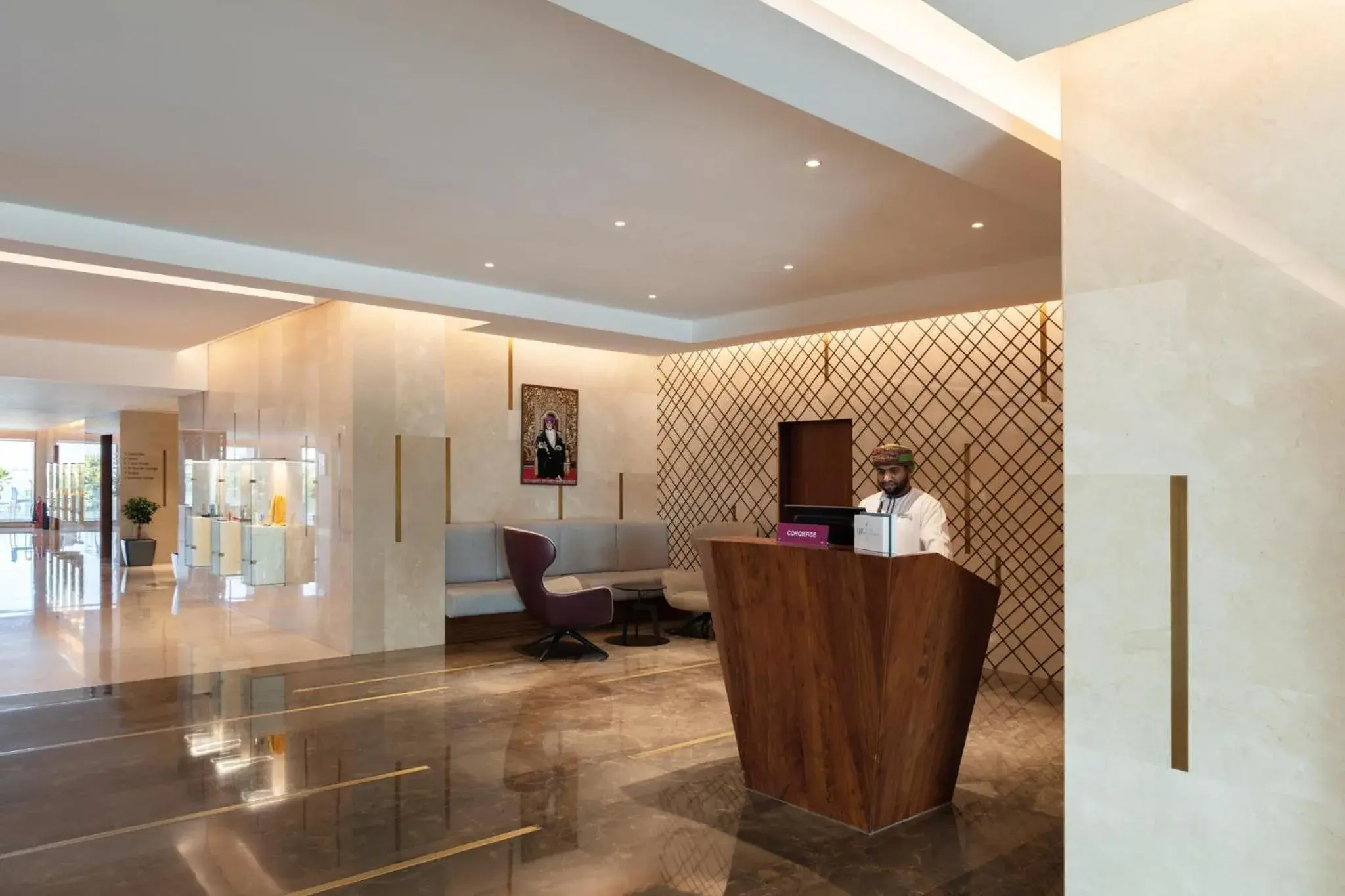 Property building, Lobby/Reception in Crowne Plaza Muscat, an IHG Hotel