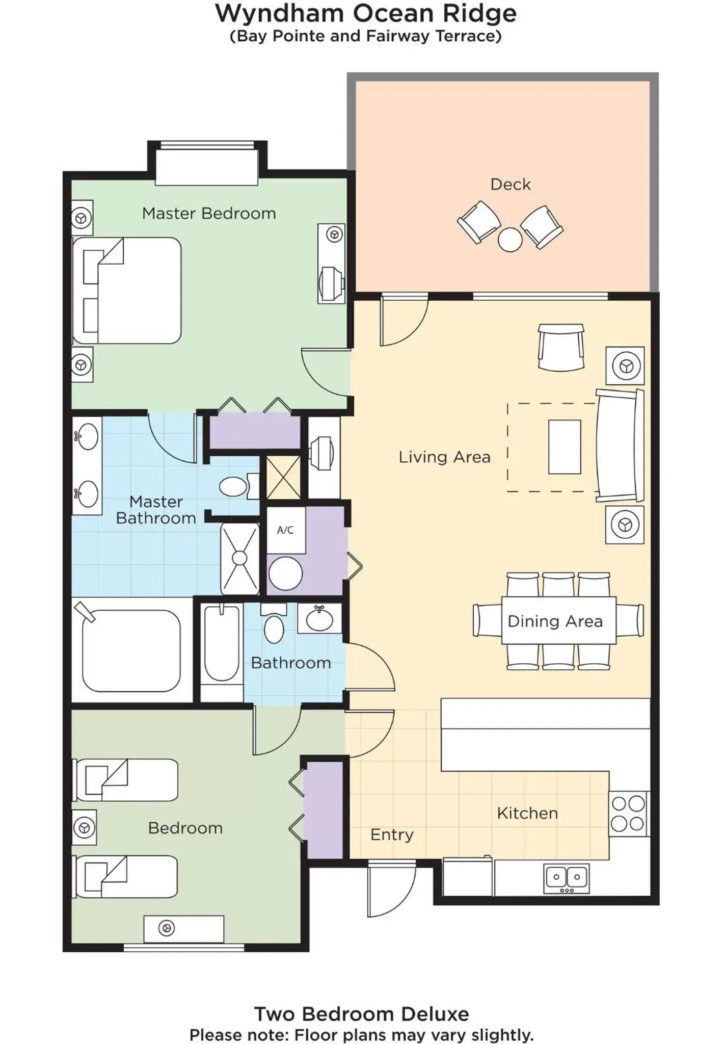 Floor Plan in Club Wyndham Ocean Boulevard