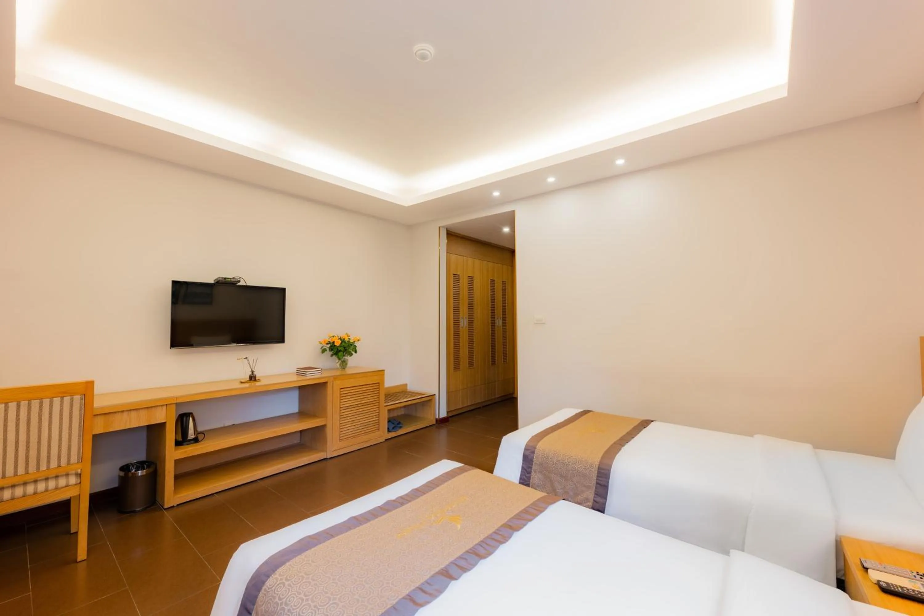 Bed in Riverside Hanoi Hotel