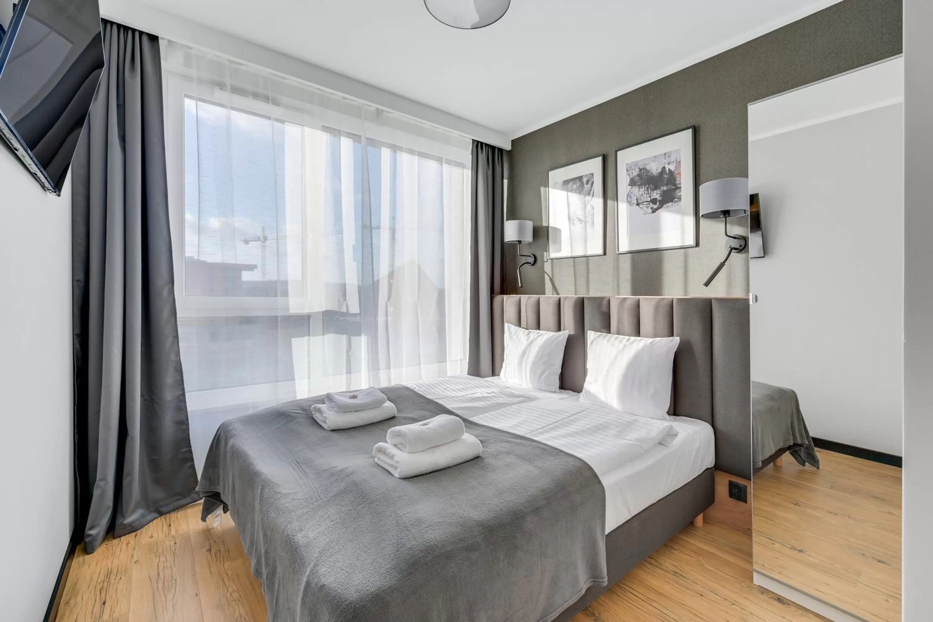 Bed in RentPlanet - Apartamenty Chlebova