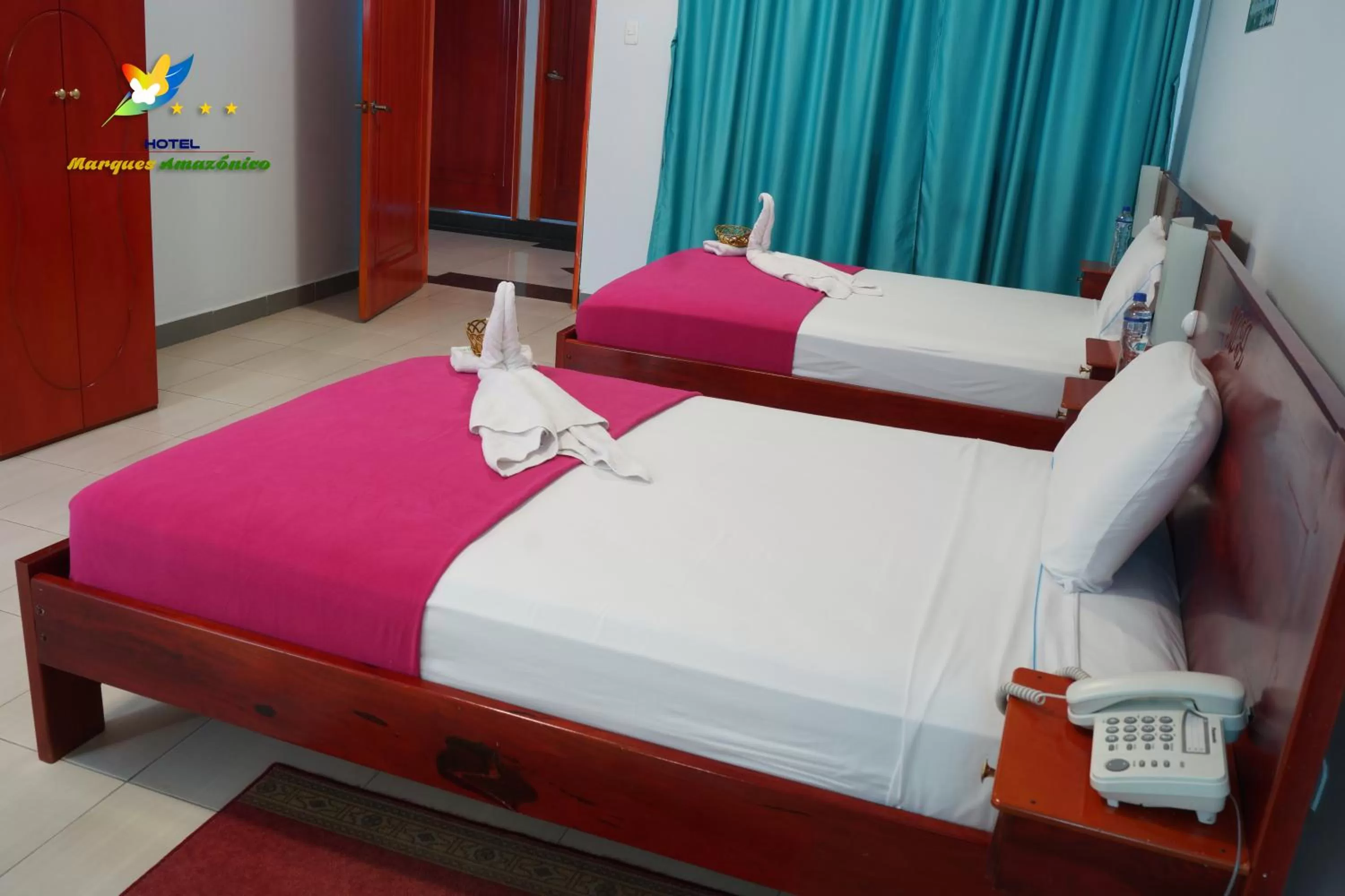 Bed in Hotel Marques Amazonico