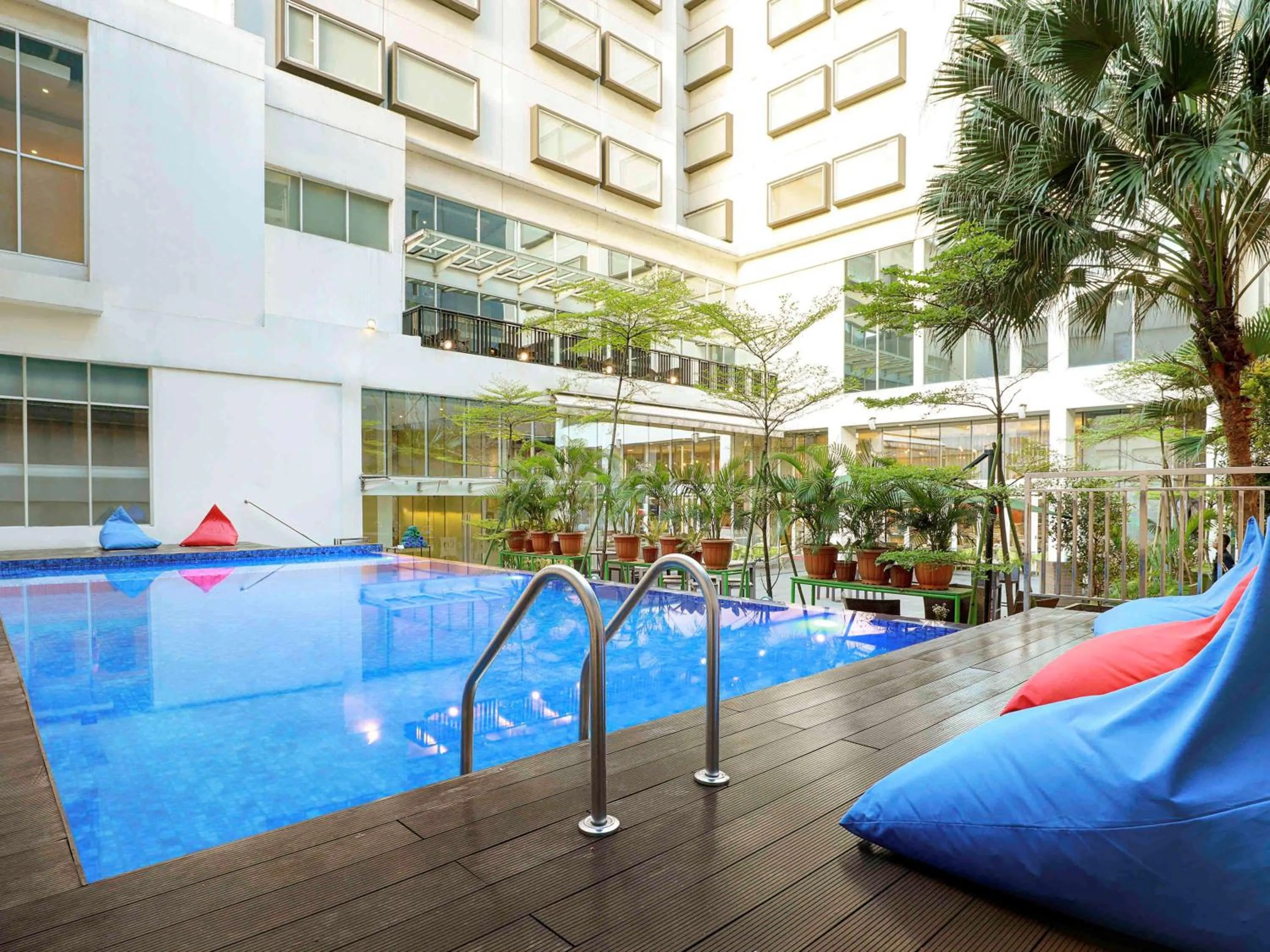 Pool view in ibis Styles Jakarta Gajah Mada