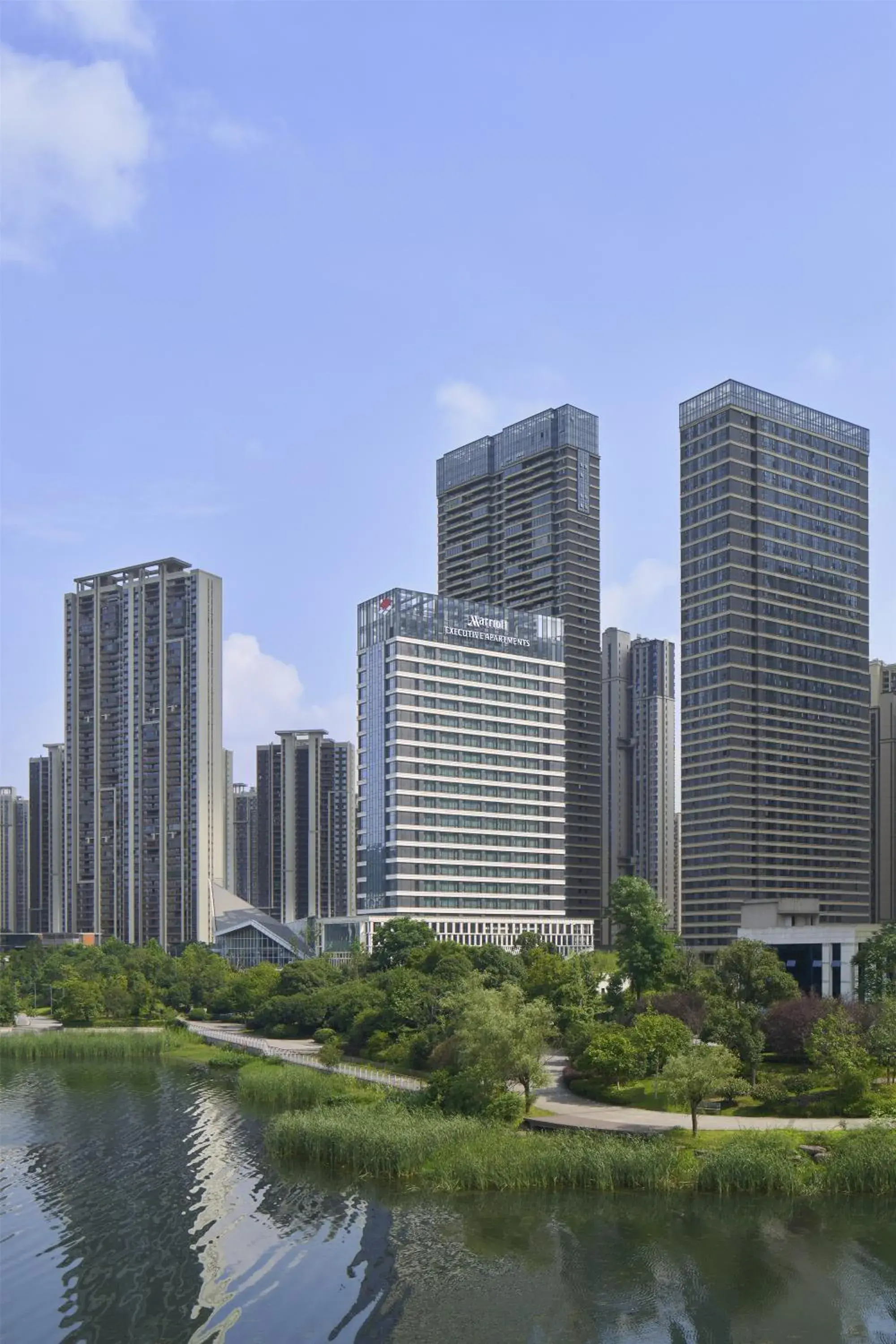 Property building in The Meixi Lake, Changsha Marriott Executive Apartments