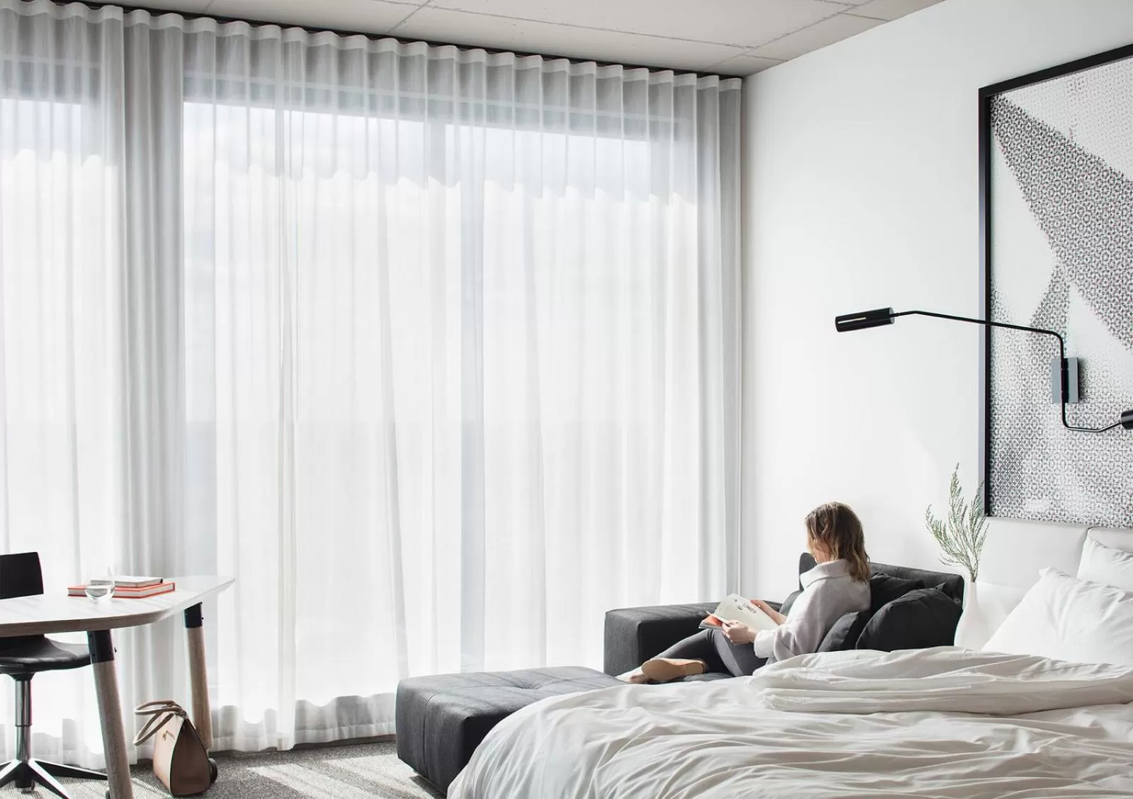 Bedroom, Bed in Hôtel Escad Quartier DIX30