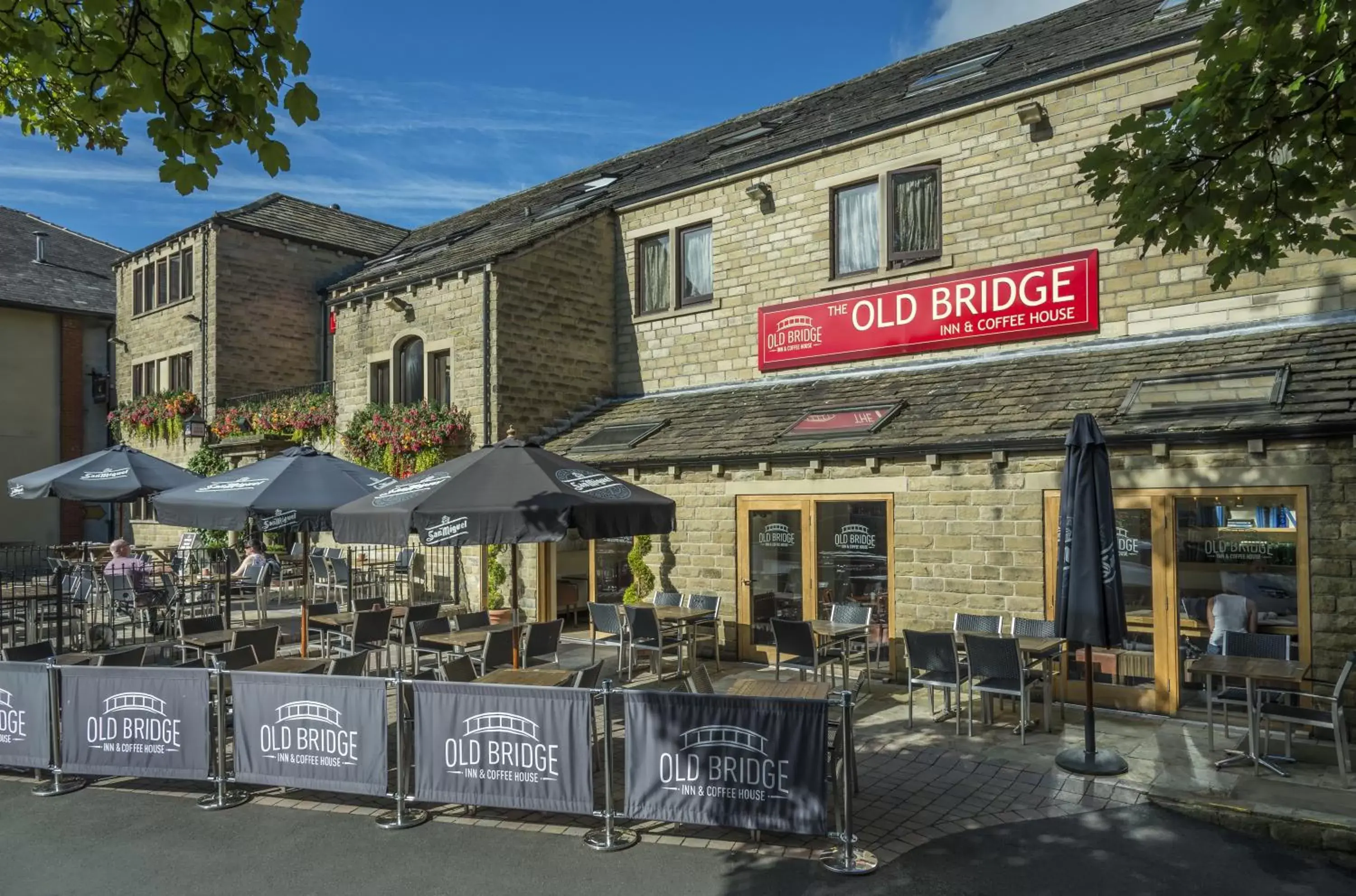 Patio, Property Building in The Old Bridge Inn, Holmfirth, West Yorkshire