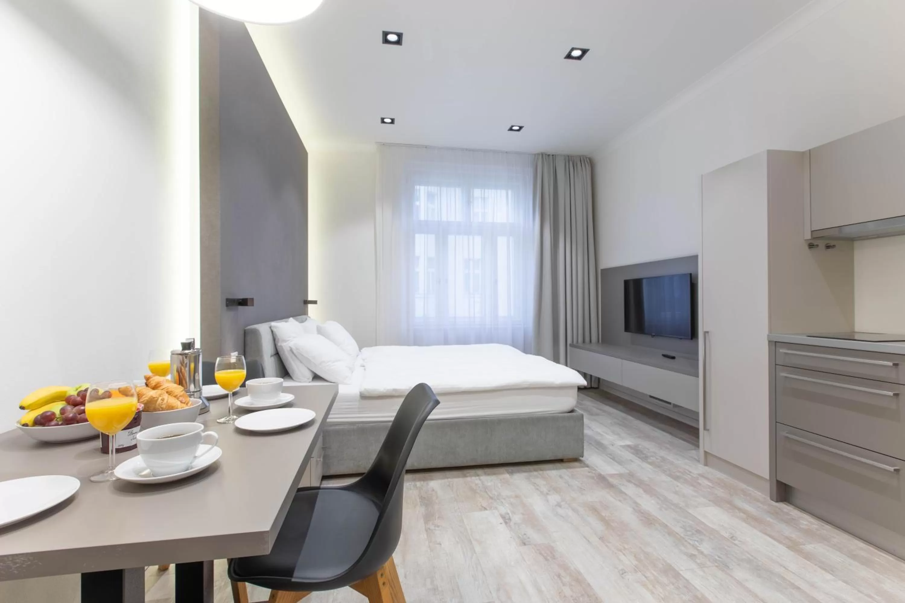 Photo of the whole room, Bed in Lampi Aparthotel Prague