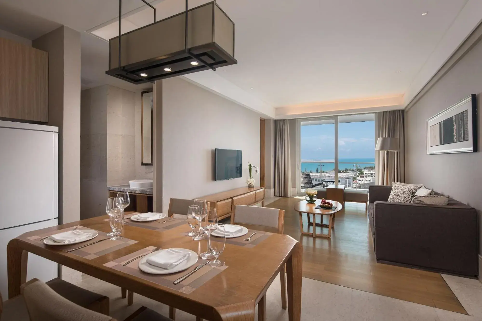 Living room, Dining Area in Wyndham Sanya Bay