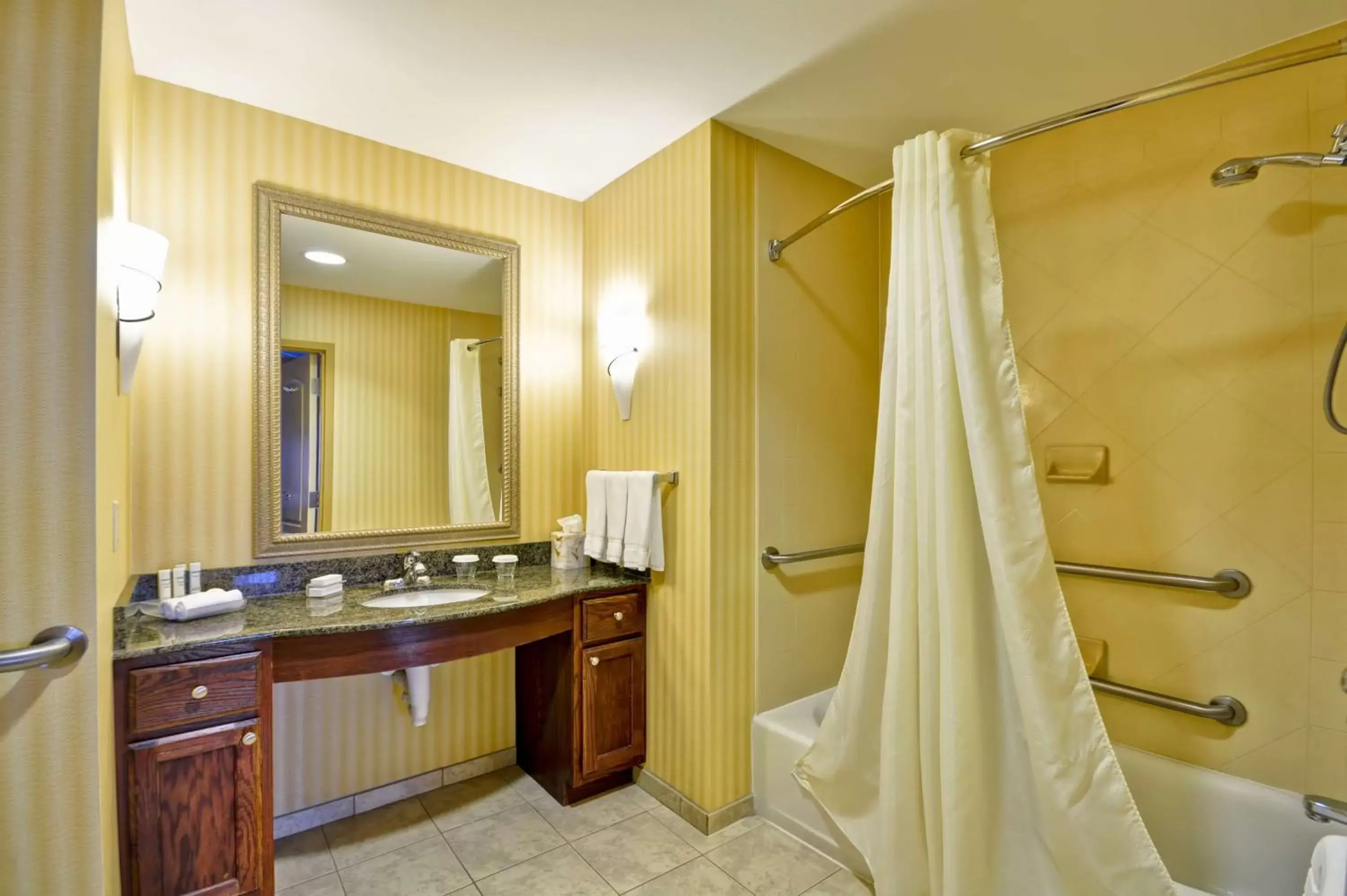 Bed, Bathroom in Homewood Suites by Hilton Tulsa-South