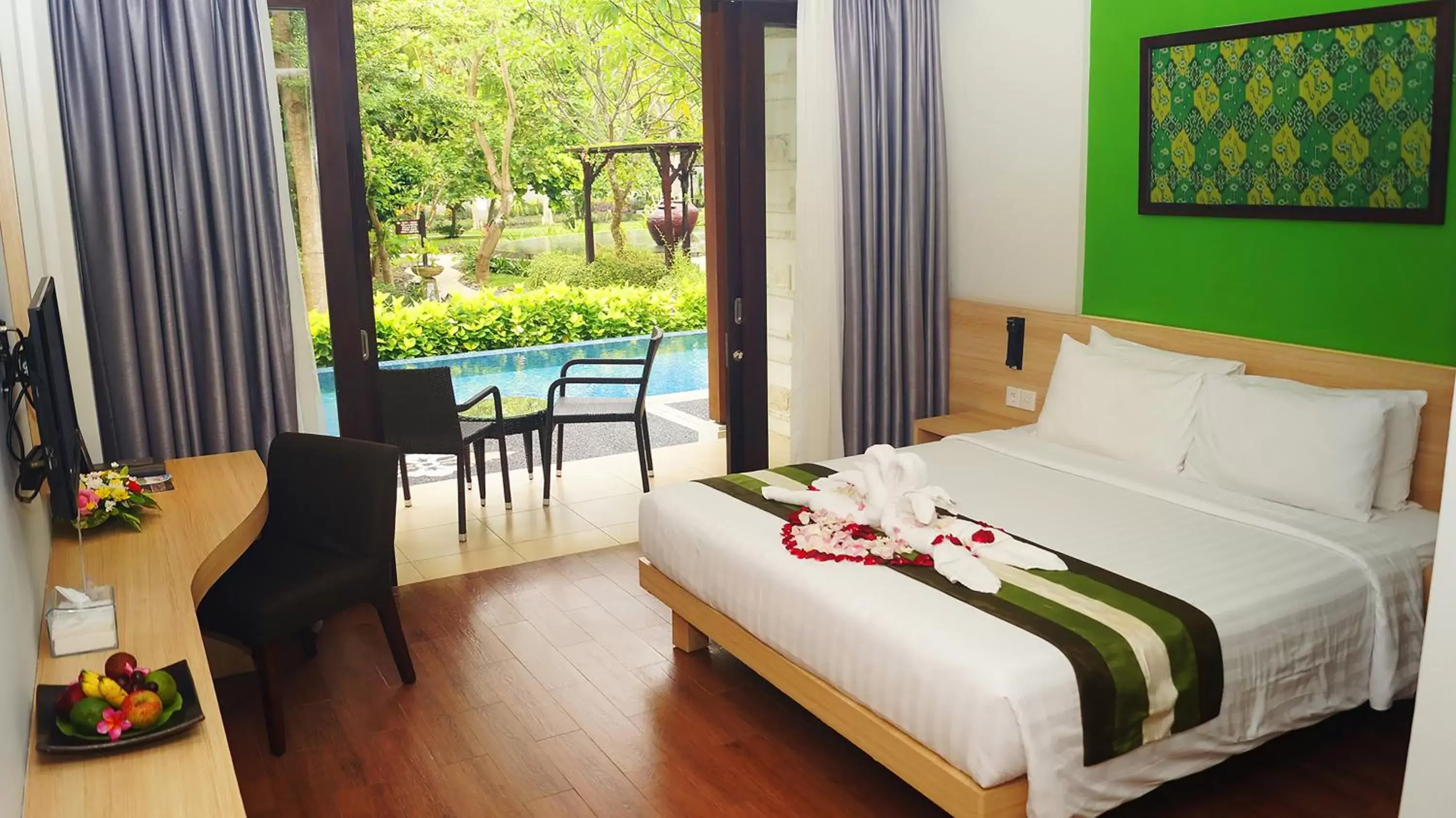 Bed in Grand Whiz Hotel Nusa Dua Bali