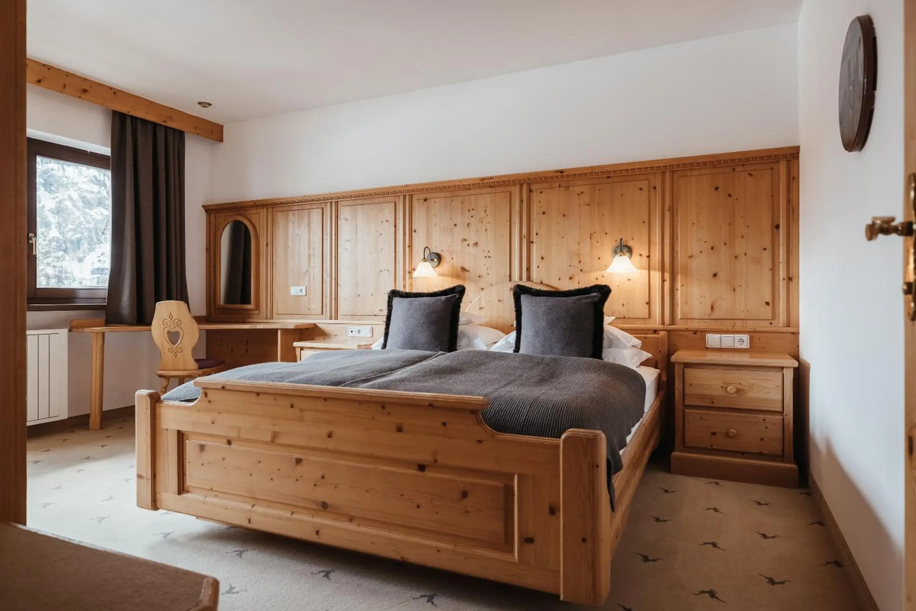 Bed in Kolfuschgerhof Mountain Resort