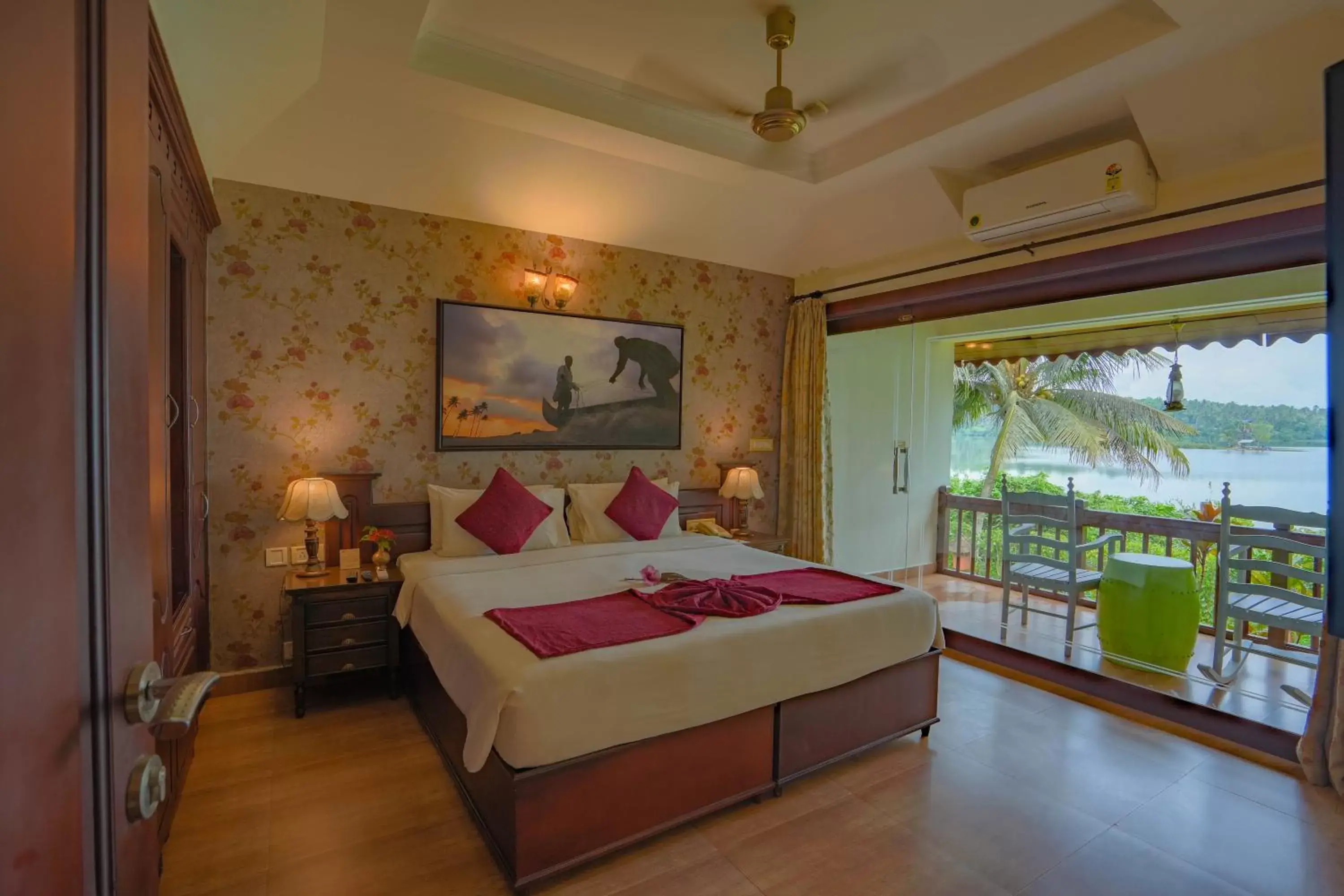 Bedroom, Bed in Fragrant Nature Backwater Resort & Ayurveda Spa Kollam