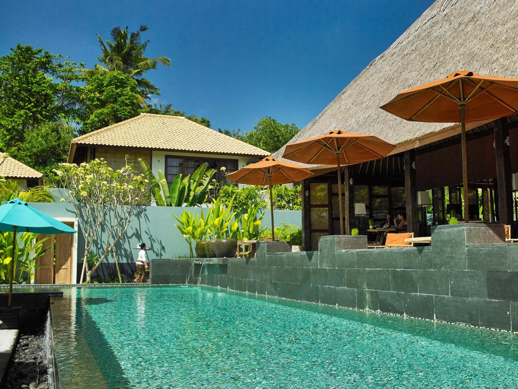 Restaurant/places to eat, Swimming Pool in The Purist Villas & Spa Ubud
