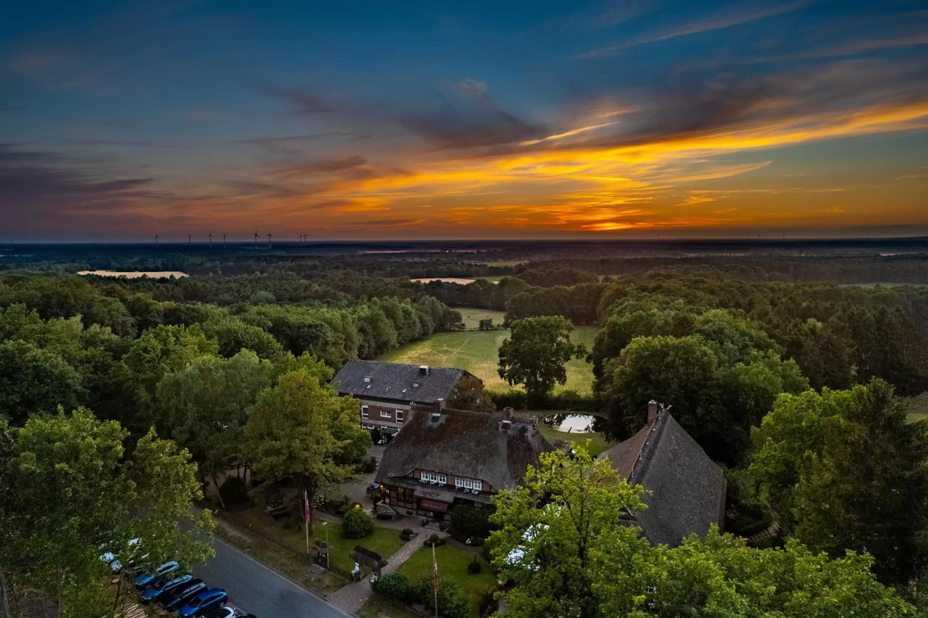 Property building, Bird's-eye View in Hotel Landhaus Höpen