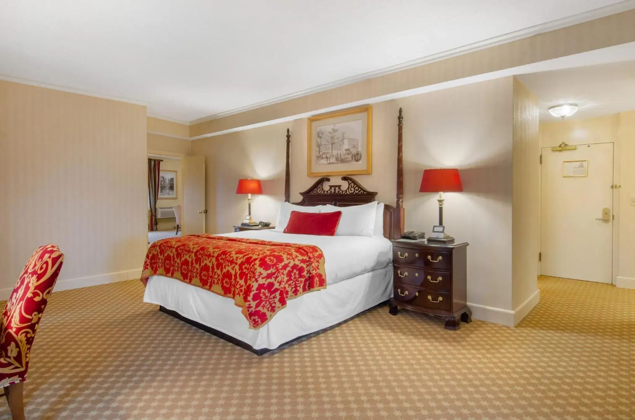 Bedroom, Bed in Boston Omni Parker House Hotel