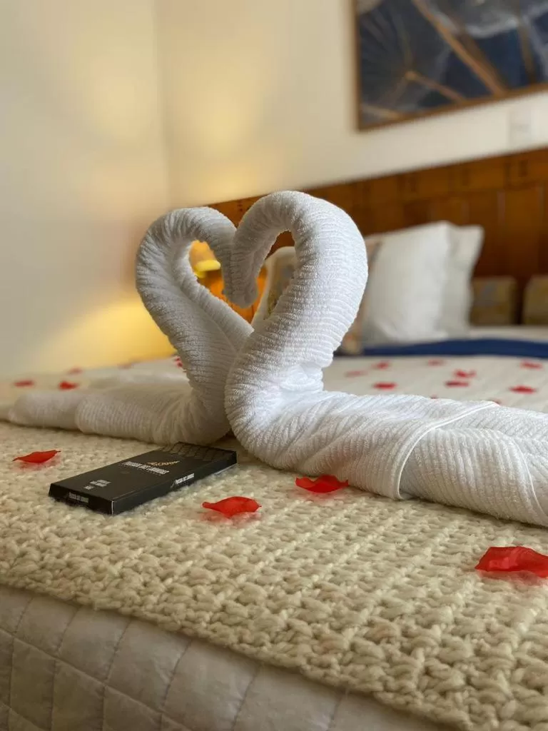 Property building, Bed in Pousada das Lavandas