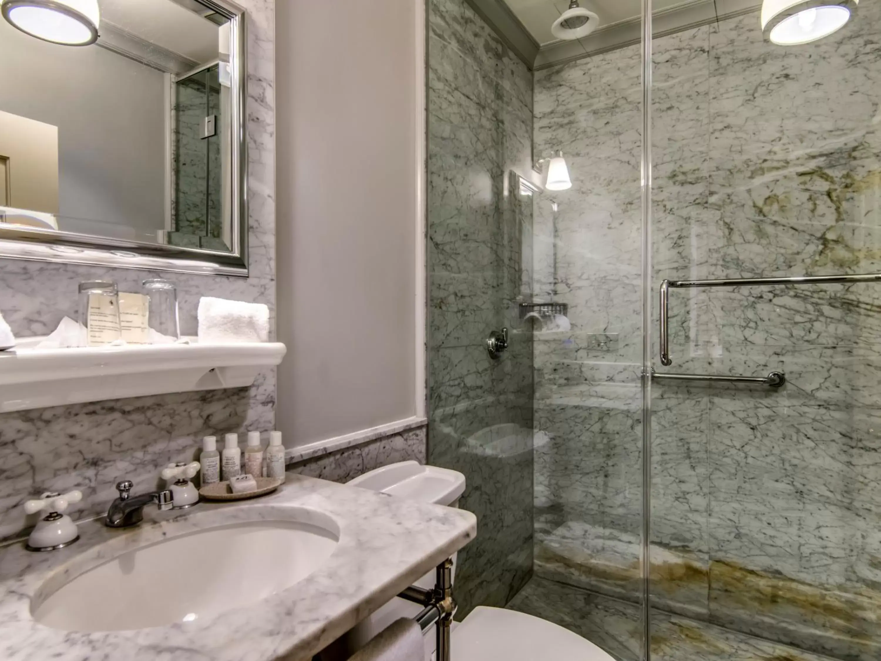 Shower, Bathroom in Hotel Fauchere
