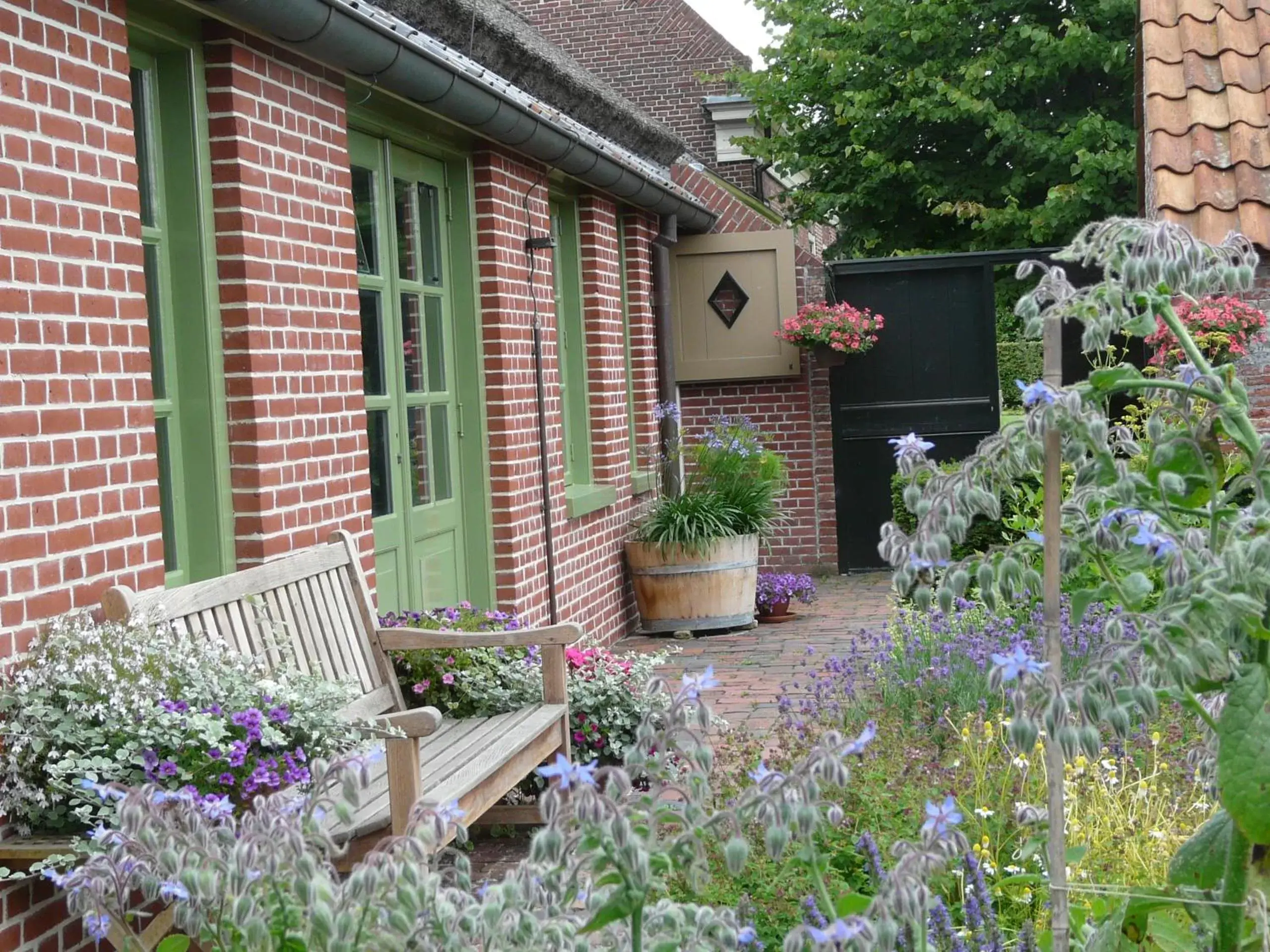 Garden view in Landgoedlogies Pábema