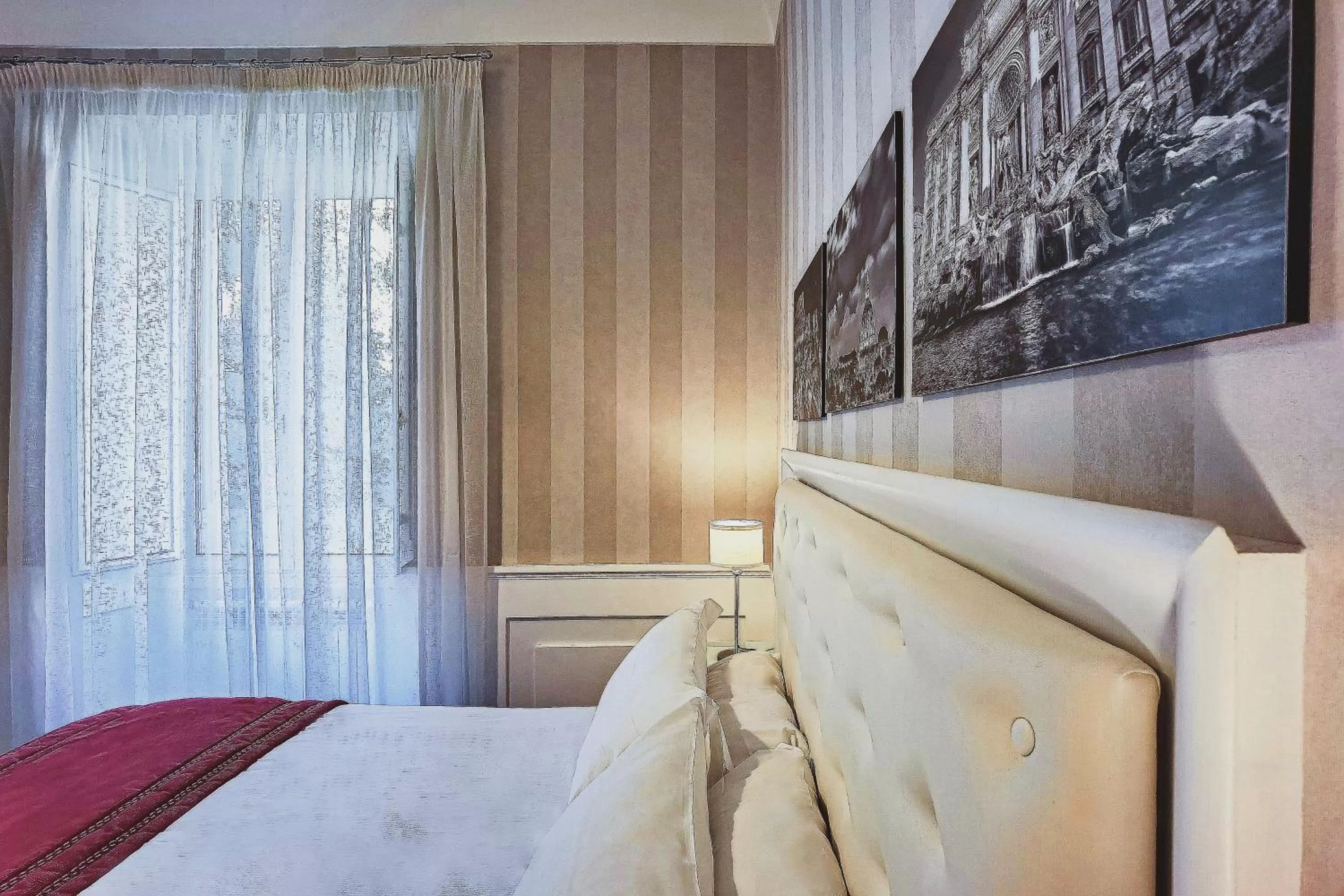 Bed in Star Vatican Rooms