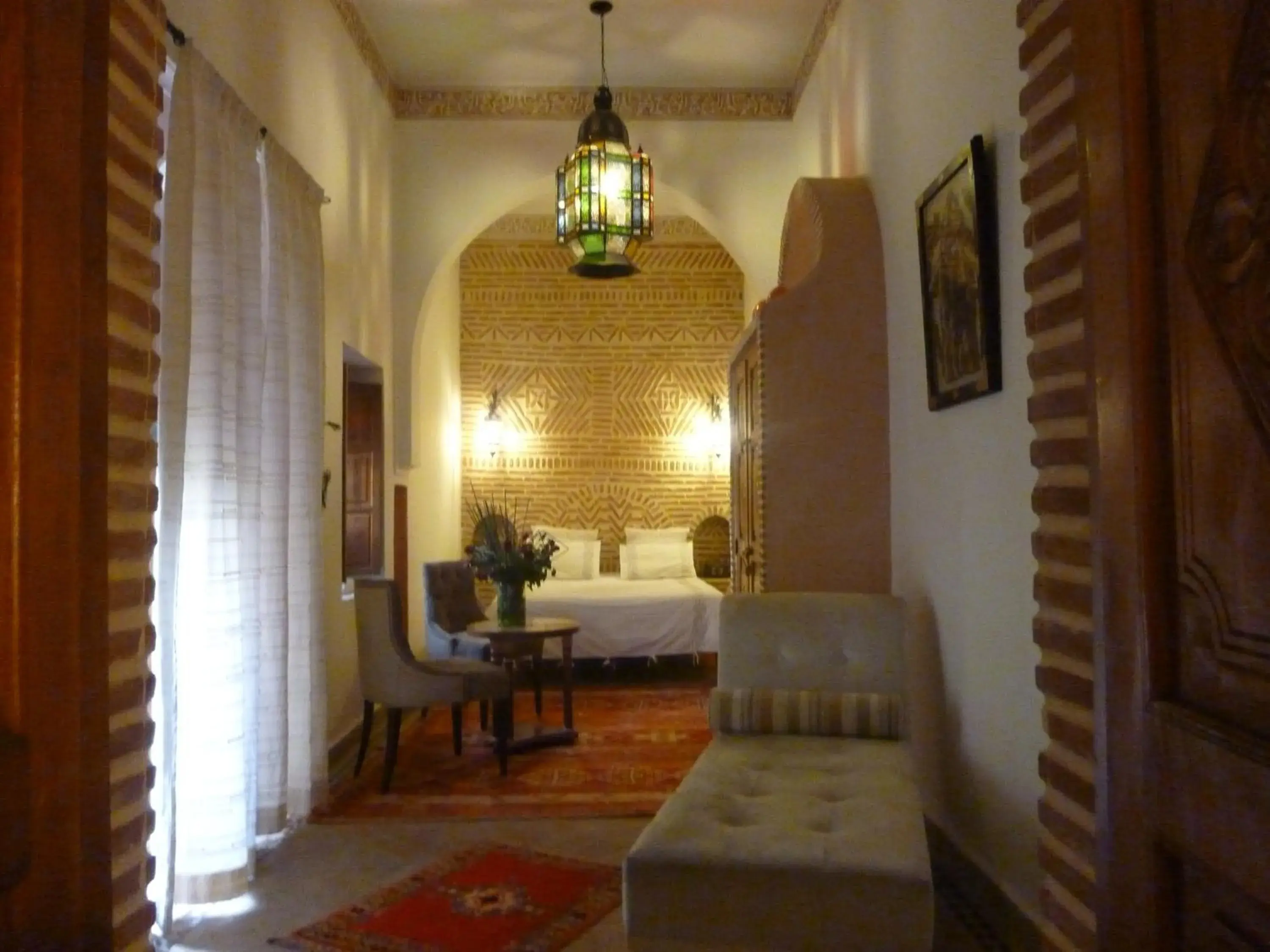 Photo of the whole room, Seating Area in Riad Les Trois Palmiers El Bacha