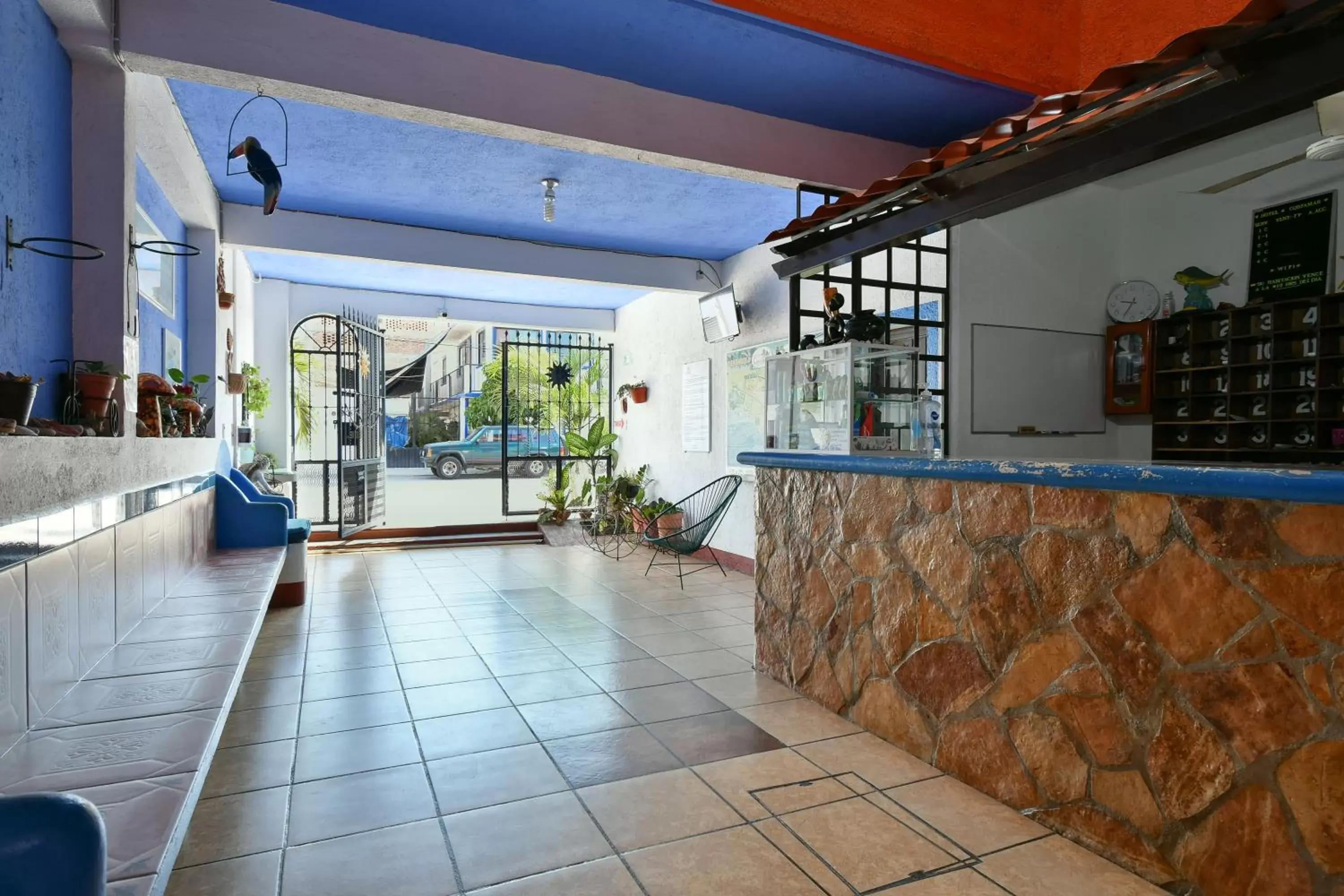 Lobby or reception in Hotel Costamar, Puerto Escondido