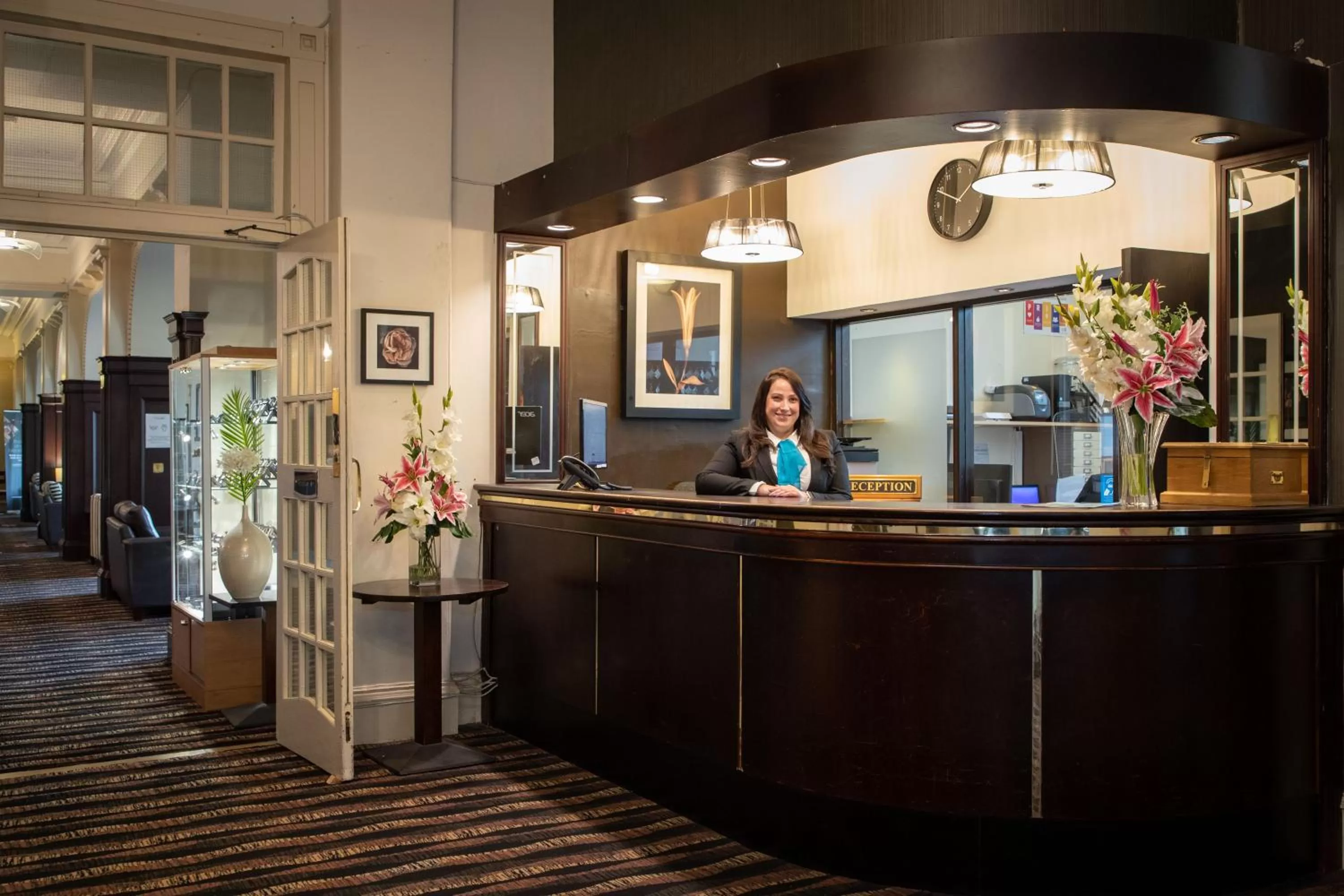 Lobby or reception in The Pitlochry Hydro Hotel