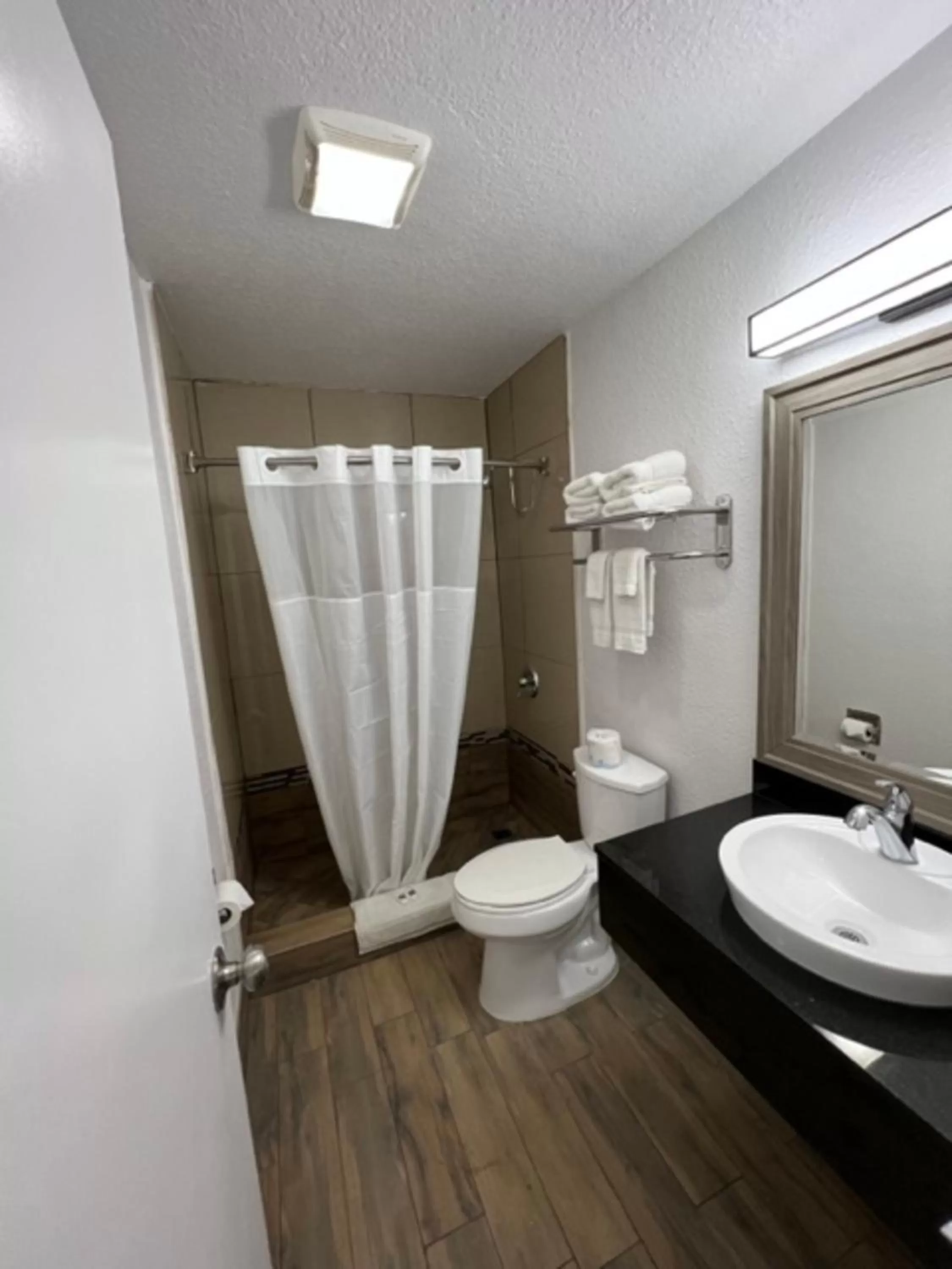 Shower in Motel 6-Orange, CA - Anaheim