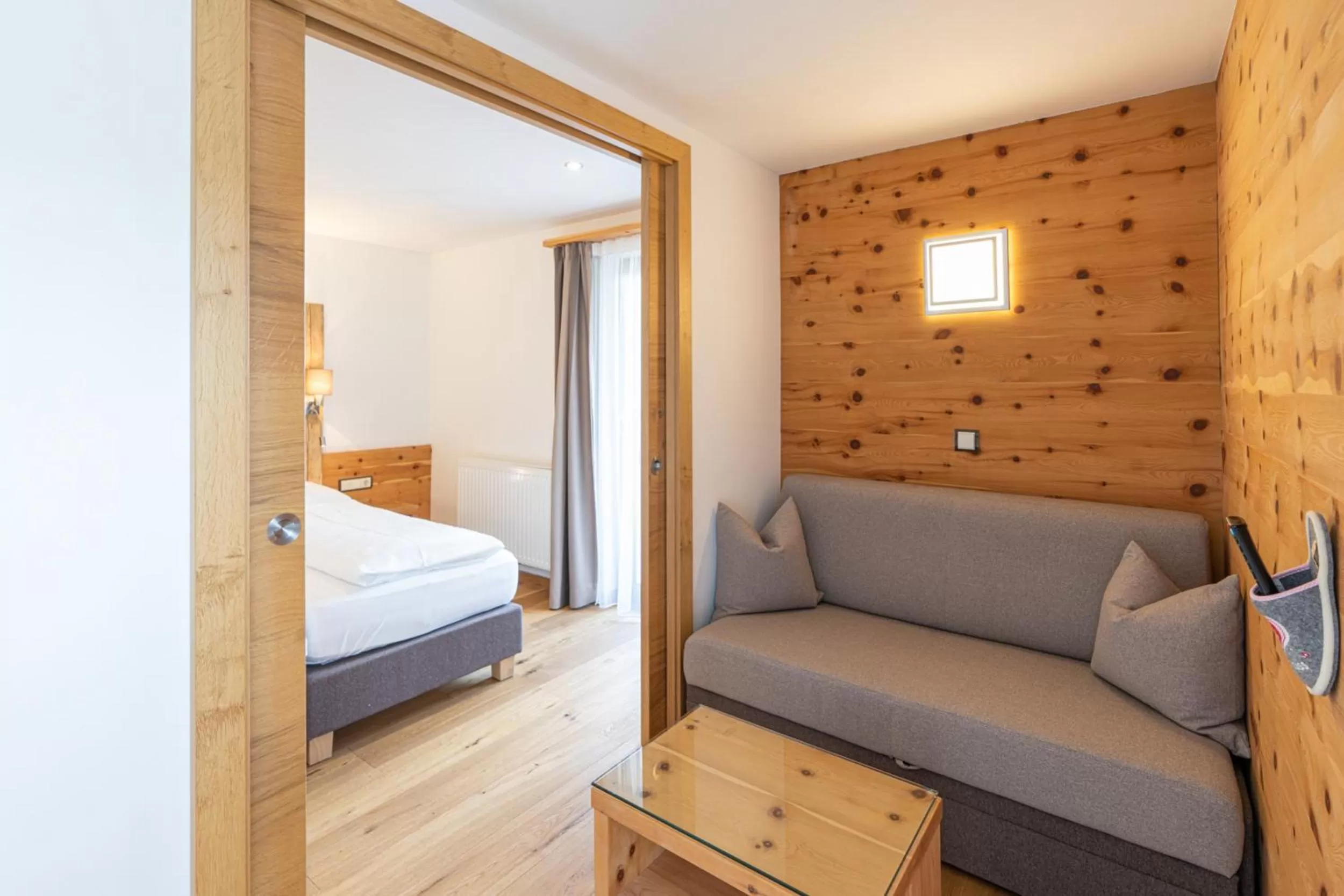 Seating area, Bed in Hotel Seefelderhof