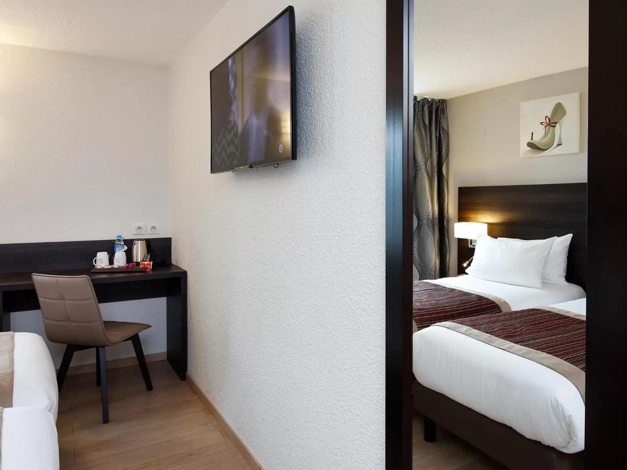 Bed, Room Photo in Kyriad Belfort Centre Gare