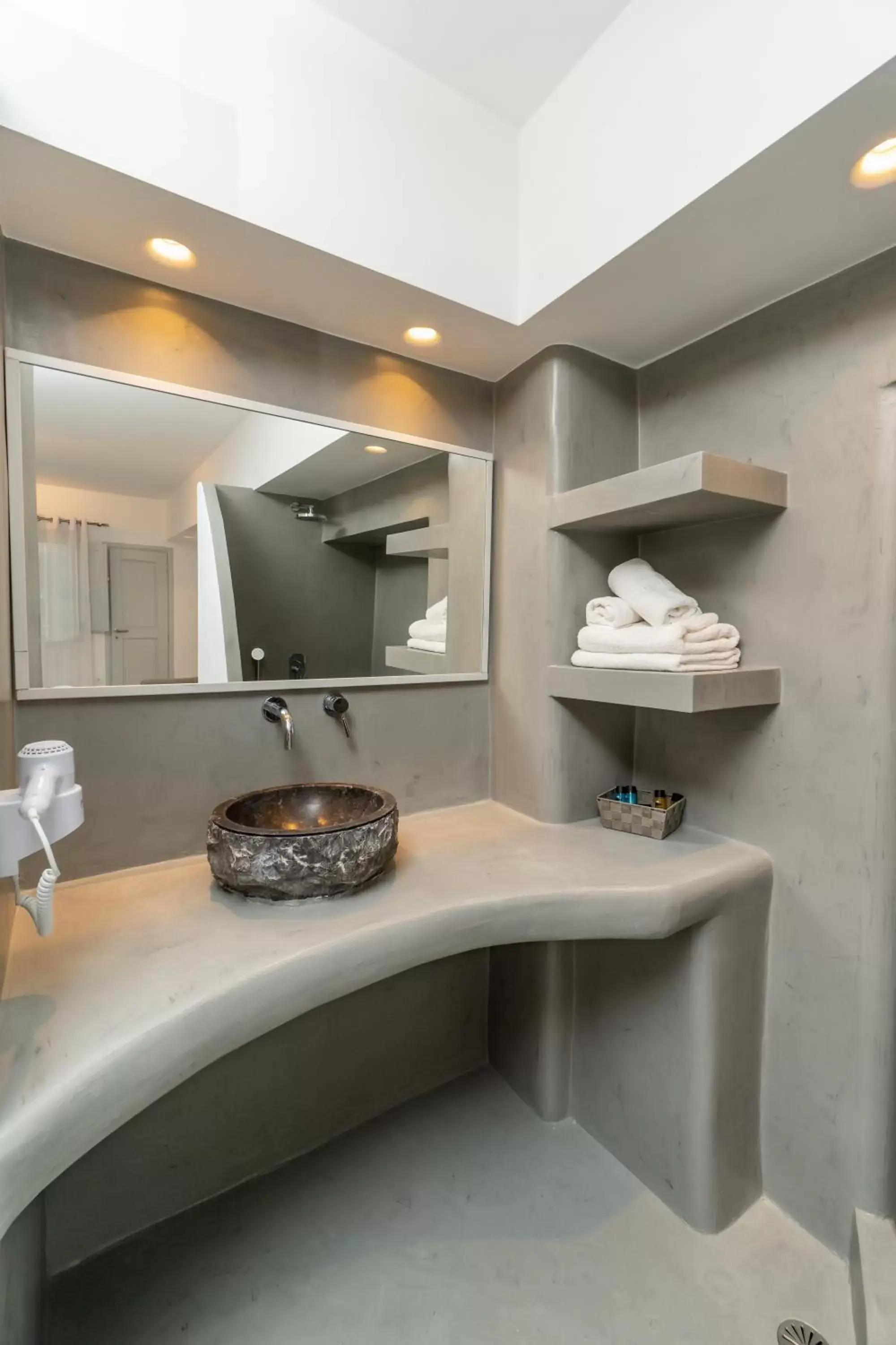 Bathroom in Central Fira Suites