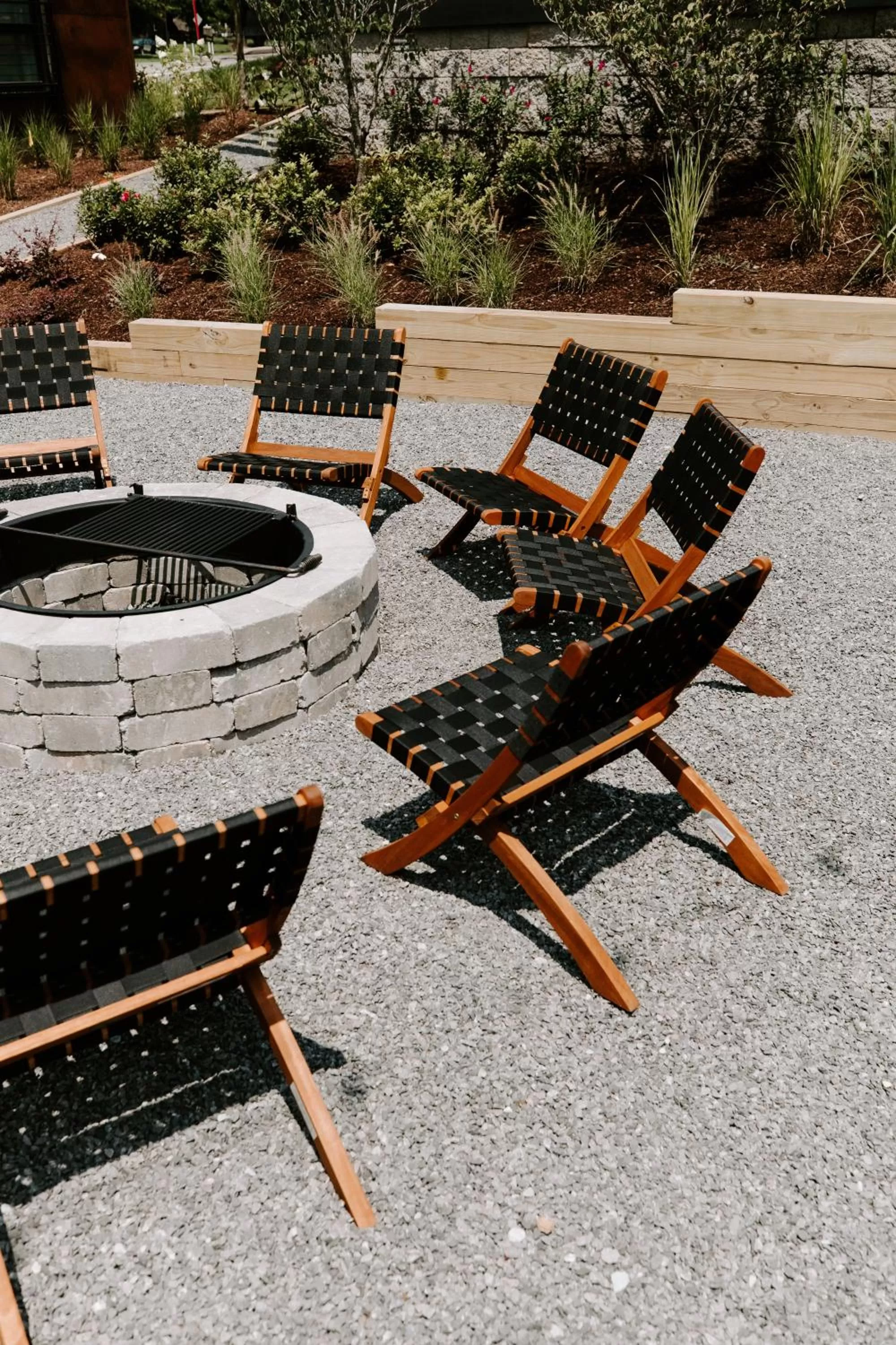 Inner courtyard view in Ironwood Grove, Tiny House Hotel