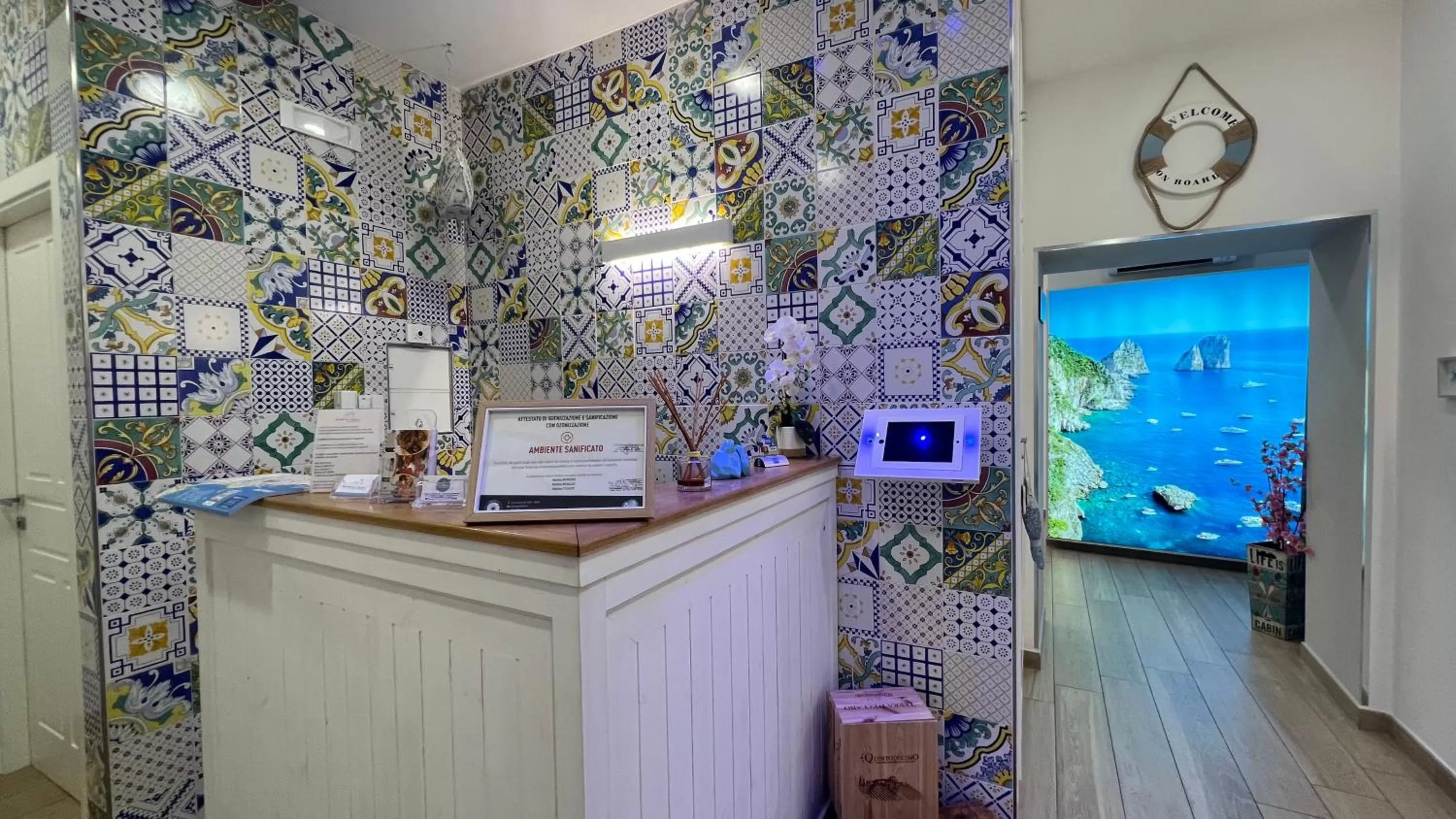 Lobby or reception in Antica Capri