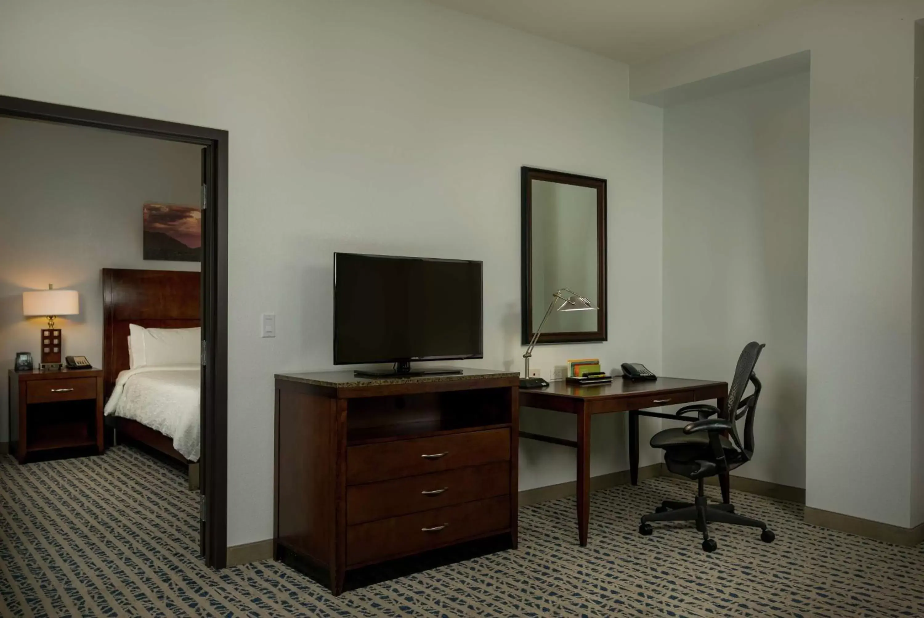 Bedroom, TV/Entertainment Center in Hilton Garden Inn Phoenix Airport North