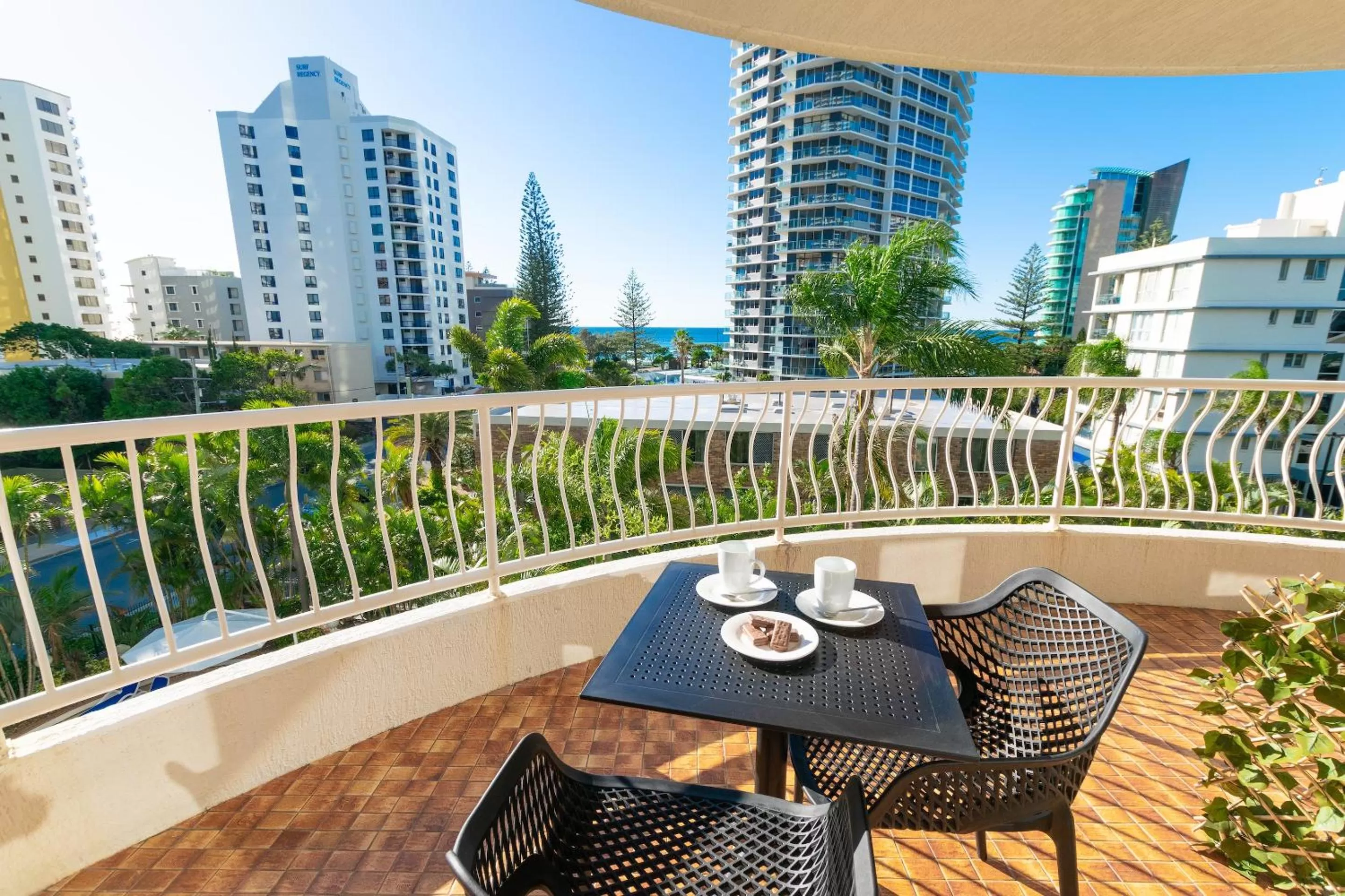 Balcony/Terrace in Aegean Apartments Surfers Paradise
