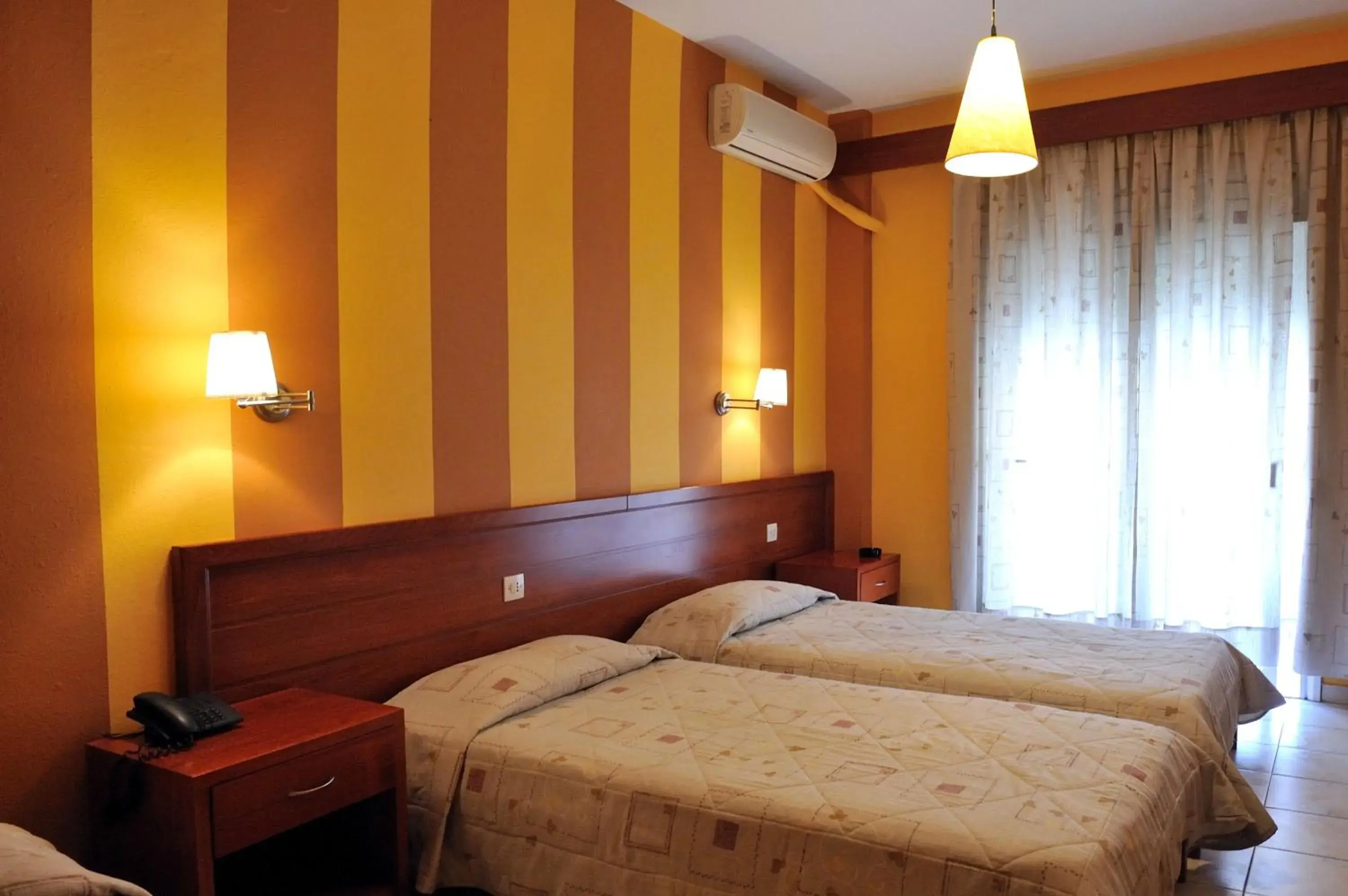 Bed in Hotel Kalloni